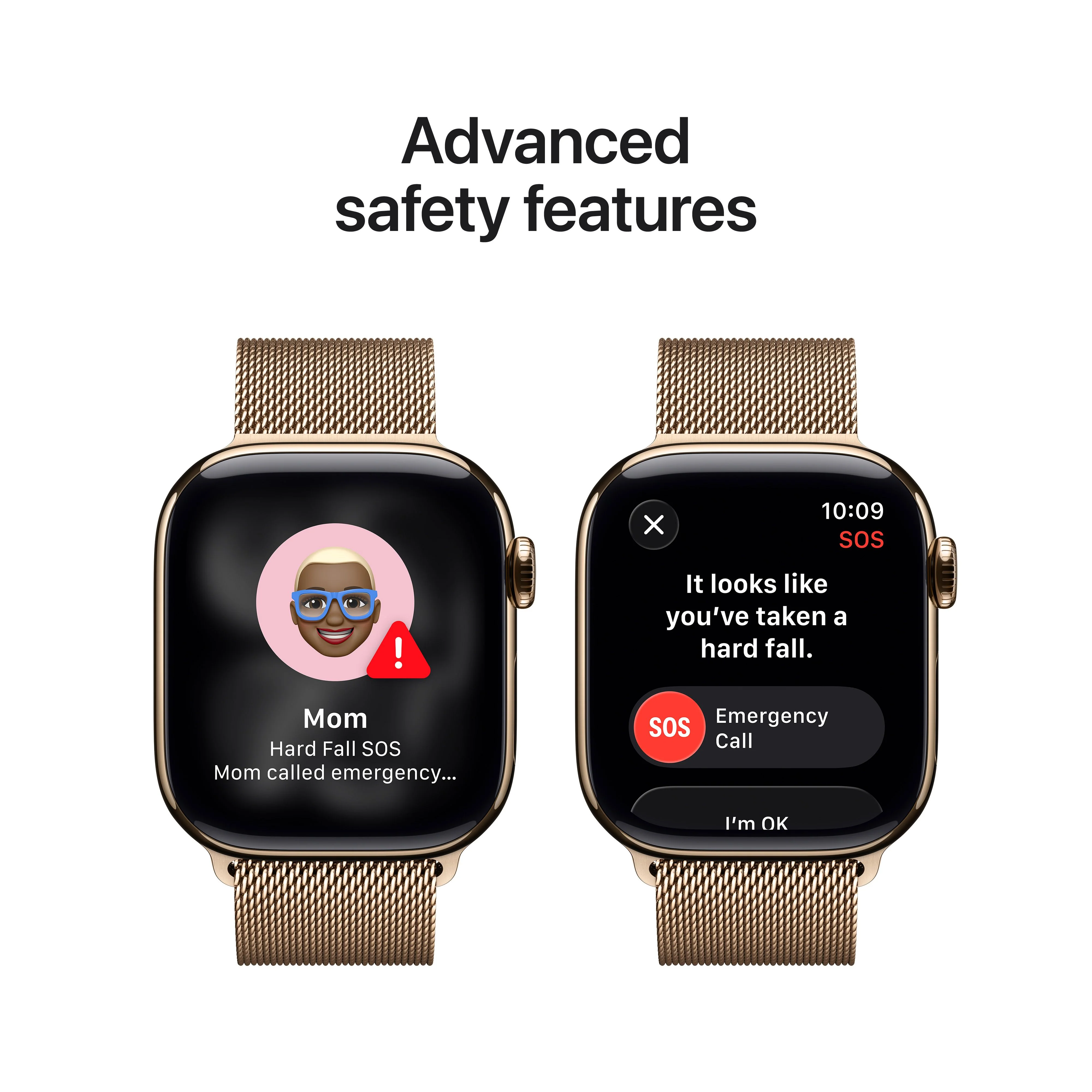 Apple Watch Series 11 GPS + Cellular 42mm Gold Titanium Case with Gold Milanese Loop - Image 6