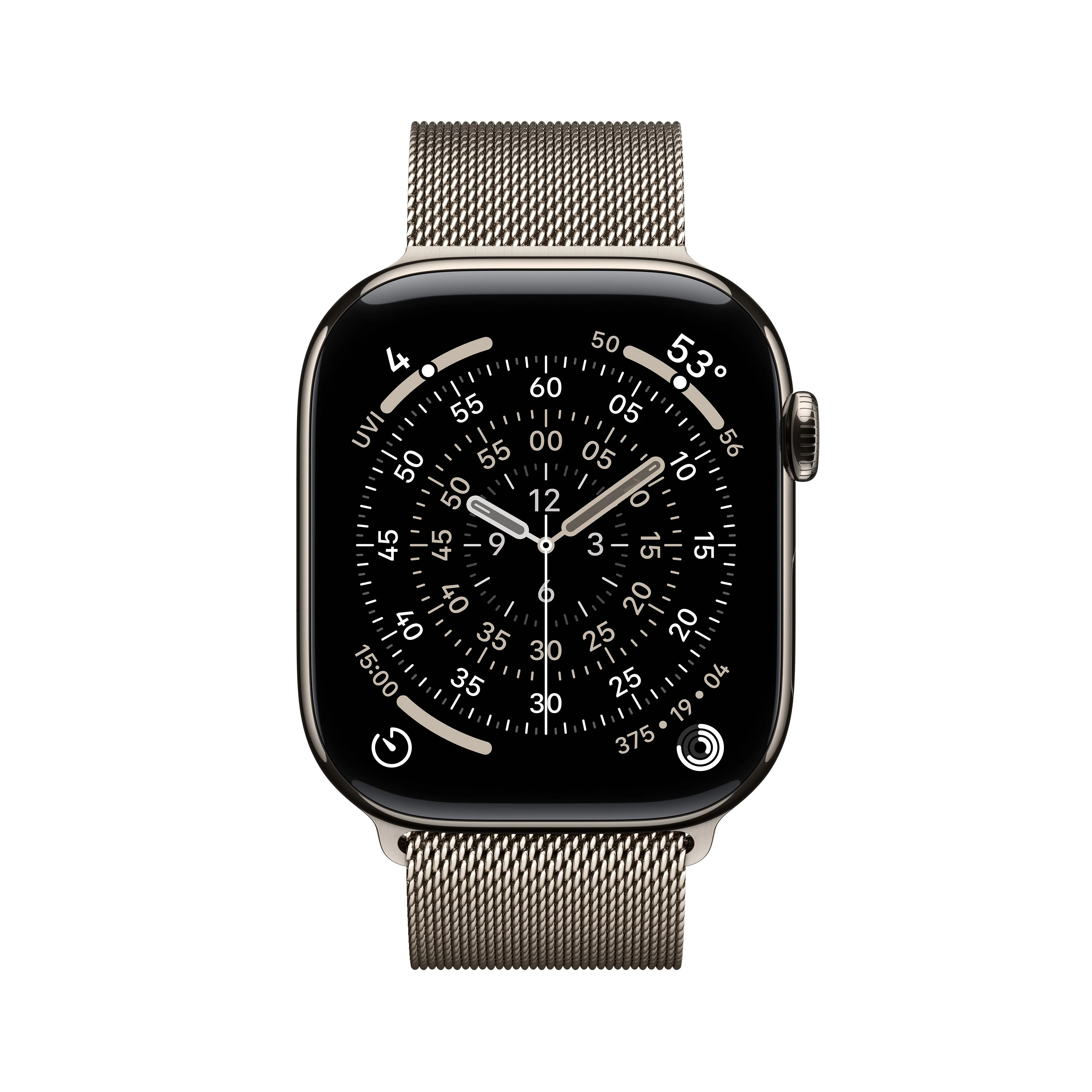 Apple Watch Series 11 GPS + Cellular 46mm Natural Titanium Case with Natural Milanese Loop - M/L - Image 2