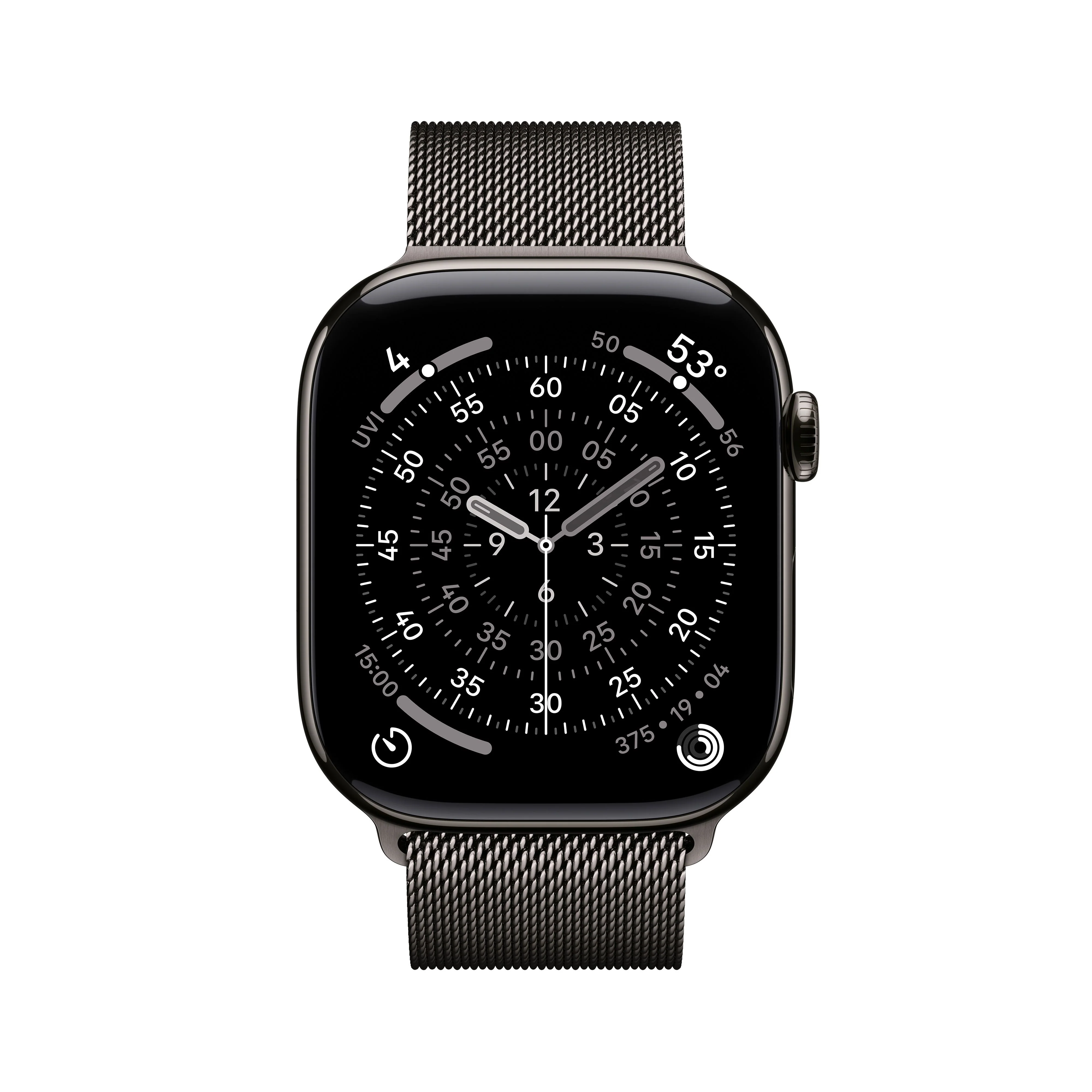 Apple Watch Series 11 GPS + Cellular 46mm Slate Titanium Case with Slate Milanese Loop - S/M - Image 2