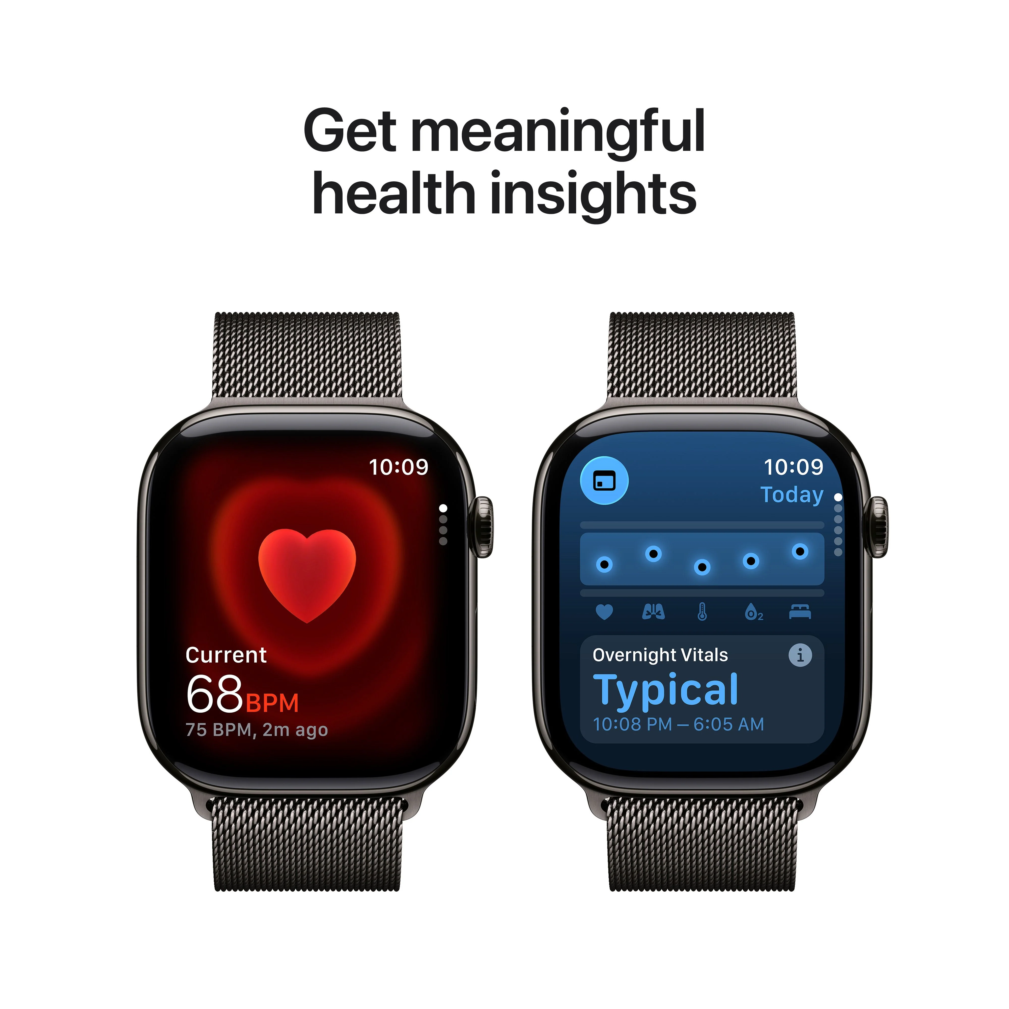 Apple Watch Series 11 GPS + Cellular 46mm Slate Titanium Case with Slate Milanese Loop - M/L - Image 5