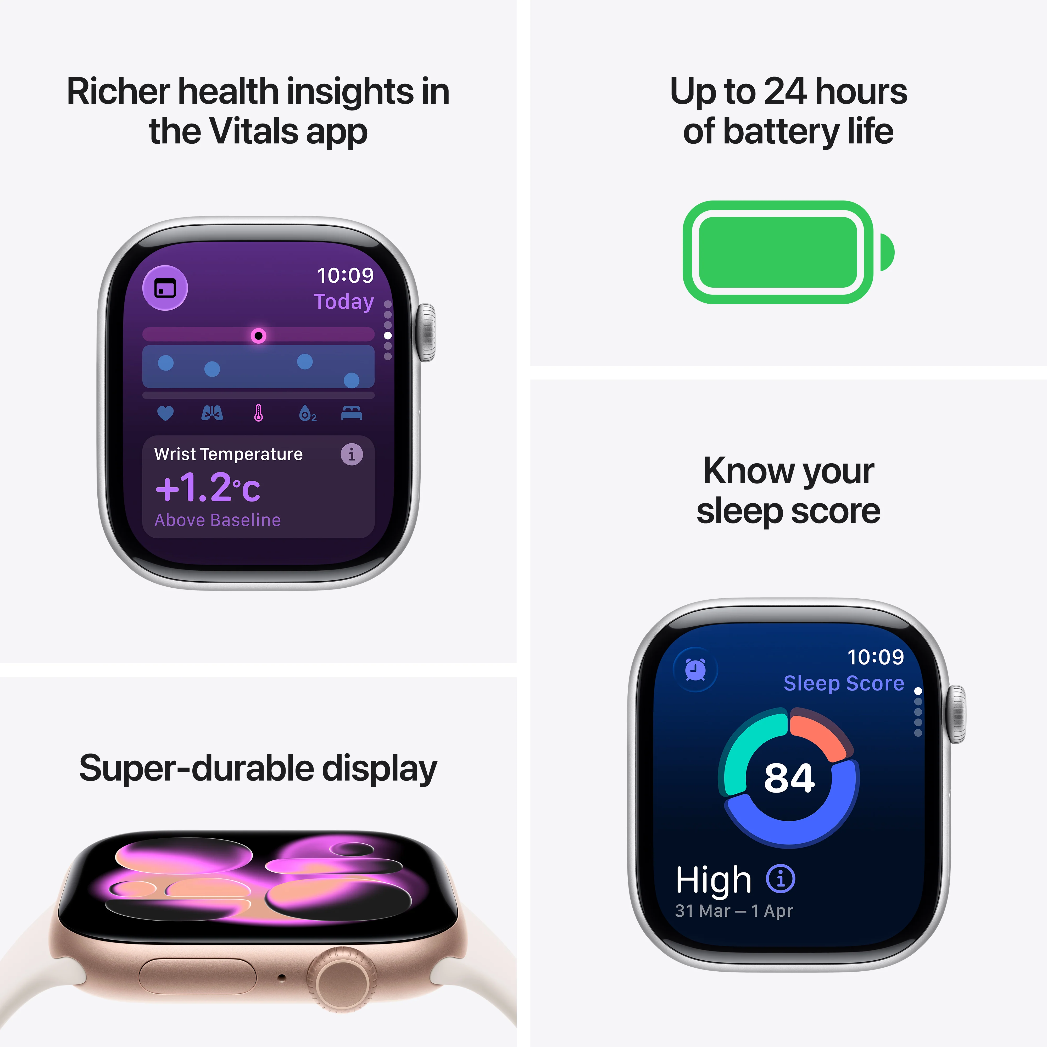 Apple Watch Series 11 GPS + Cellular 46mm Rose Gold Aluminium Case with Light Blush Sport Band - M/L - Image 3
