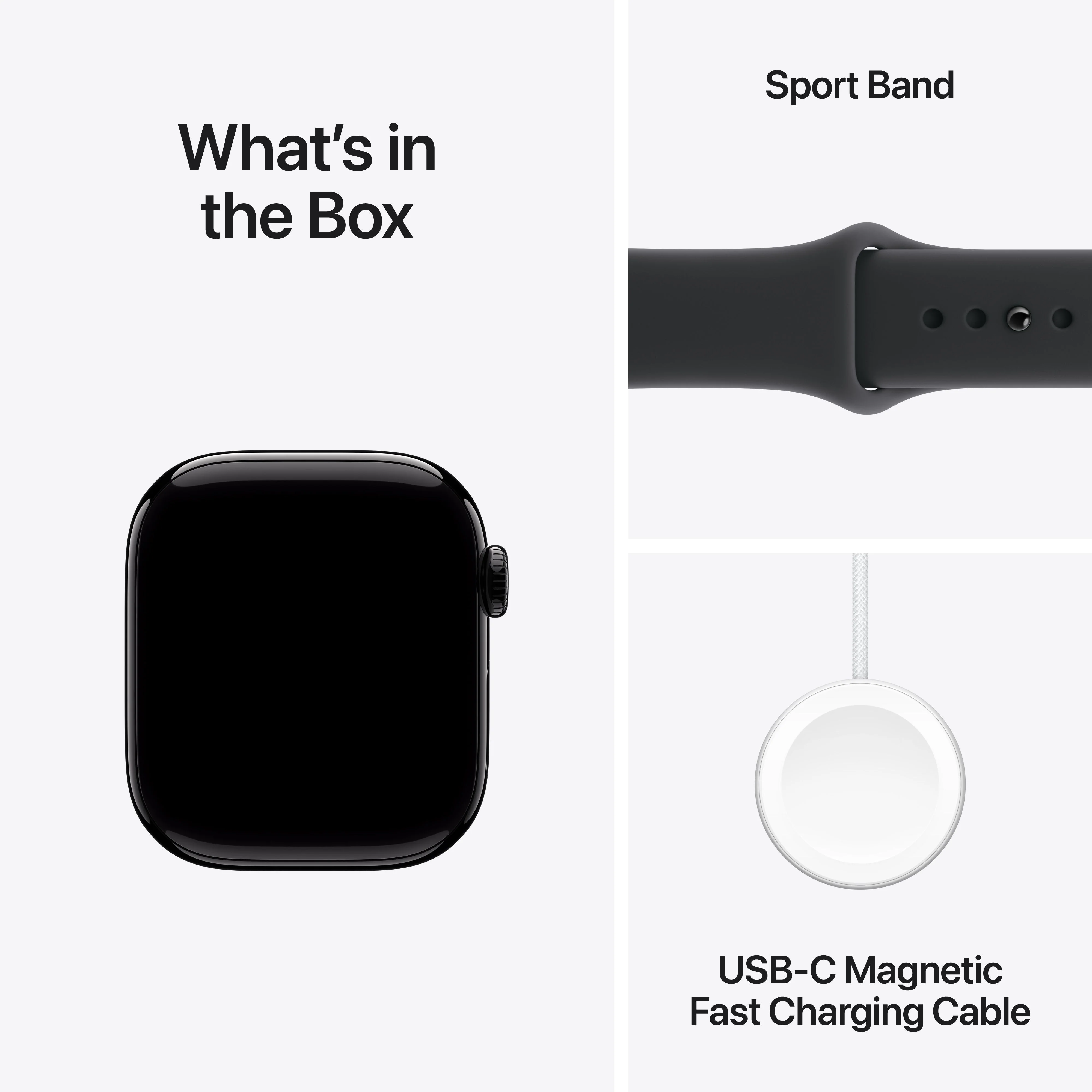 Apple Watch Series 11 GPS 42mm Jet Black Aluminium Case with Black Sport Band - S/M - Image 8