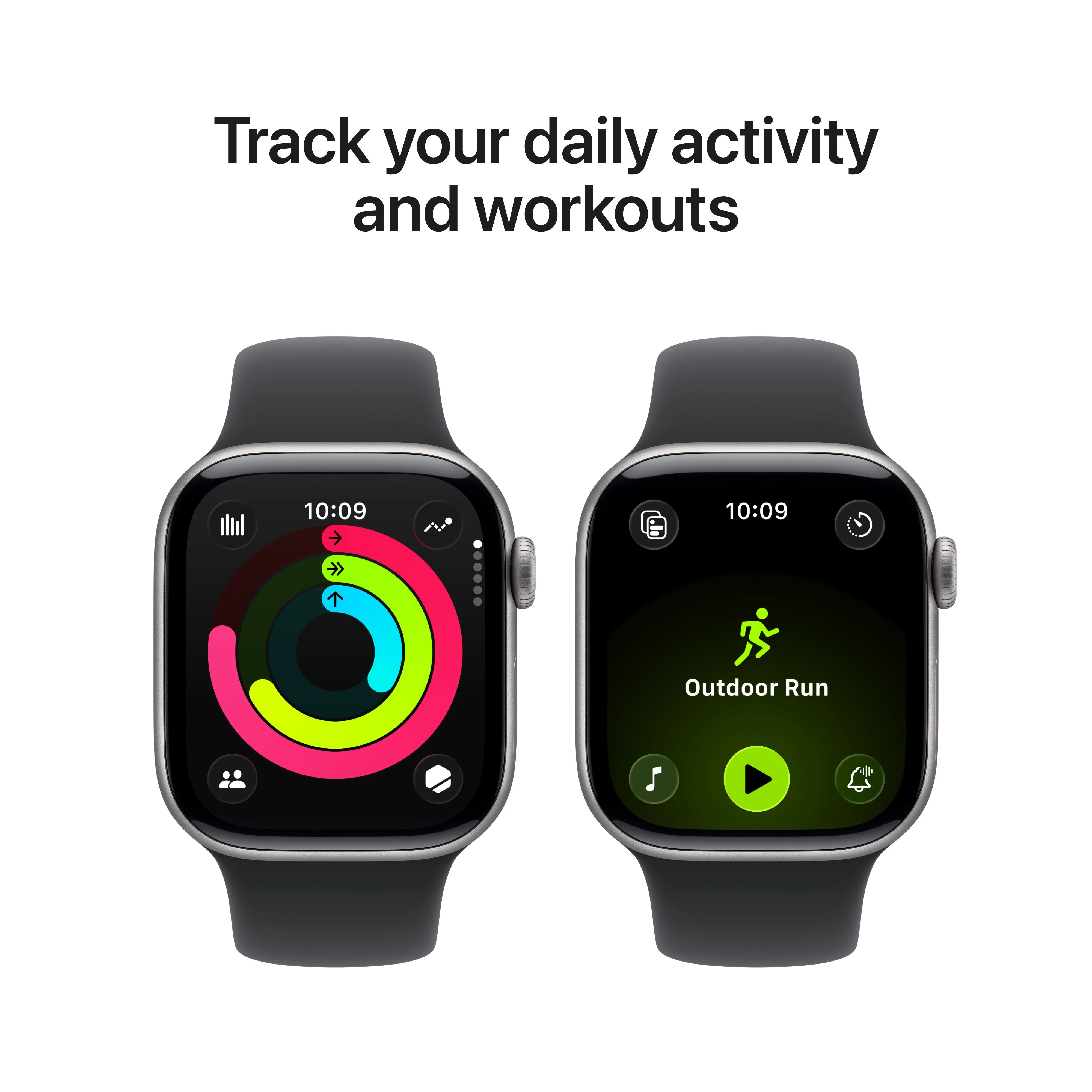 Apple Watch Series 11 GPS + Cellular 42mm Space Grey Aluminium Case with Black Sport Band - S/M - Image 4
