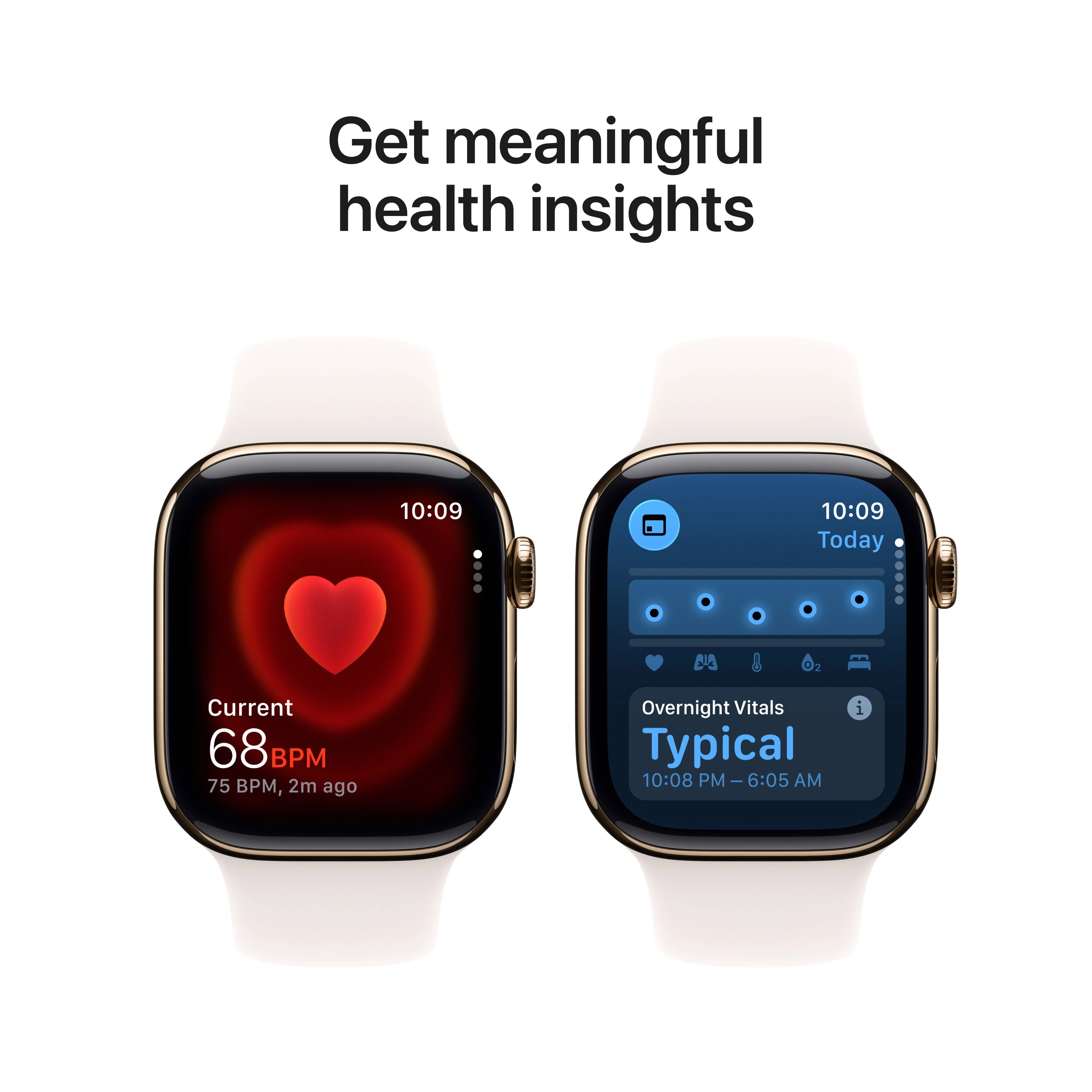 Apple Watch Series 11 GPS + Cellular 42mm Gold Titanium Case with Light Blush Sport Band - S/M - Image 5