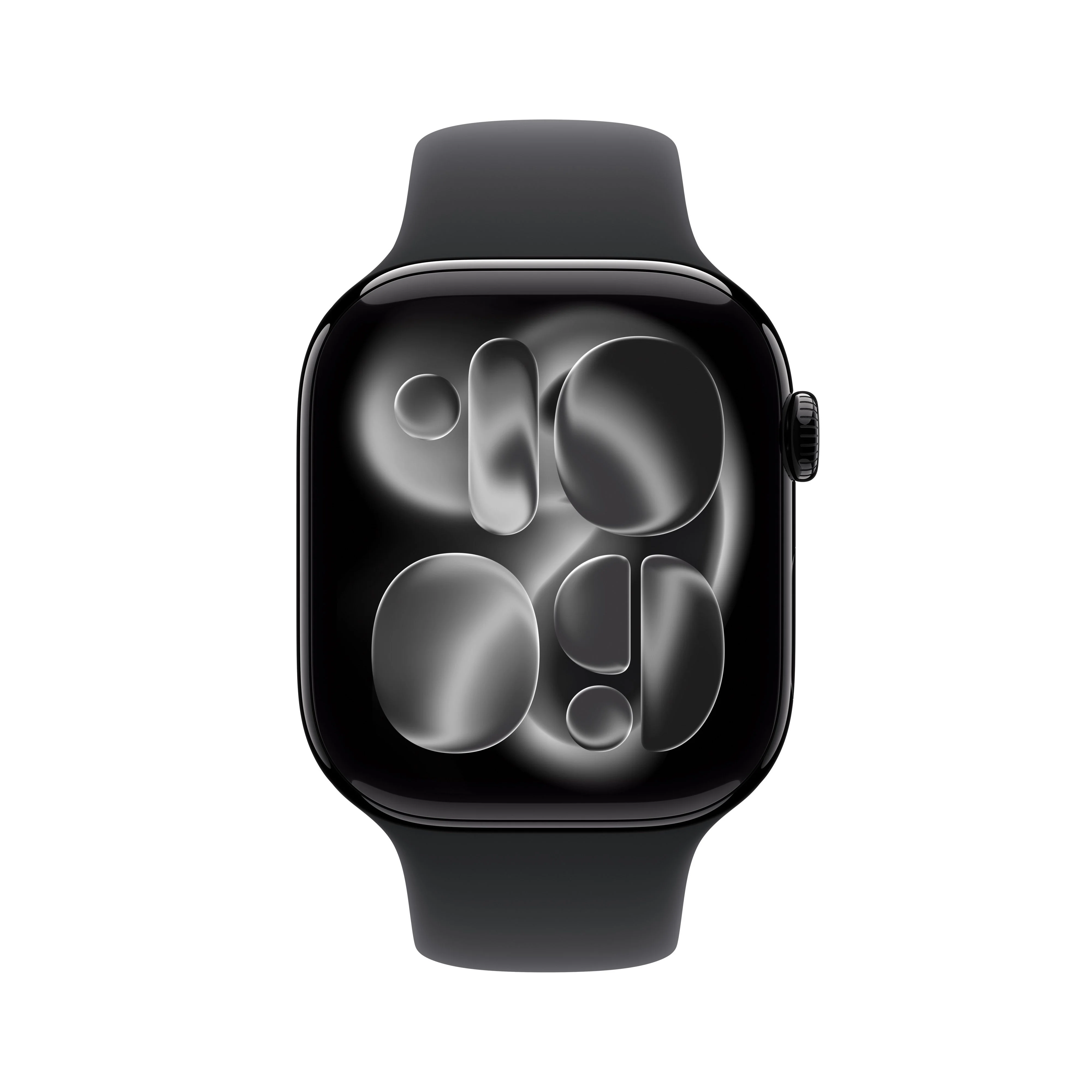 Apple Watch Series 11 GPS + Cellular 46mm Jet Black Aluminium Case with Black Sport Band - S/M - Image 2