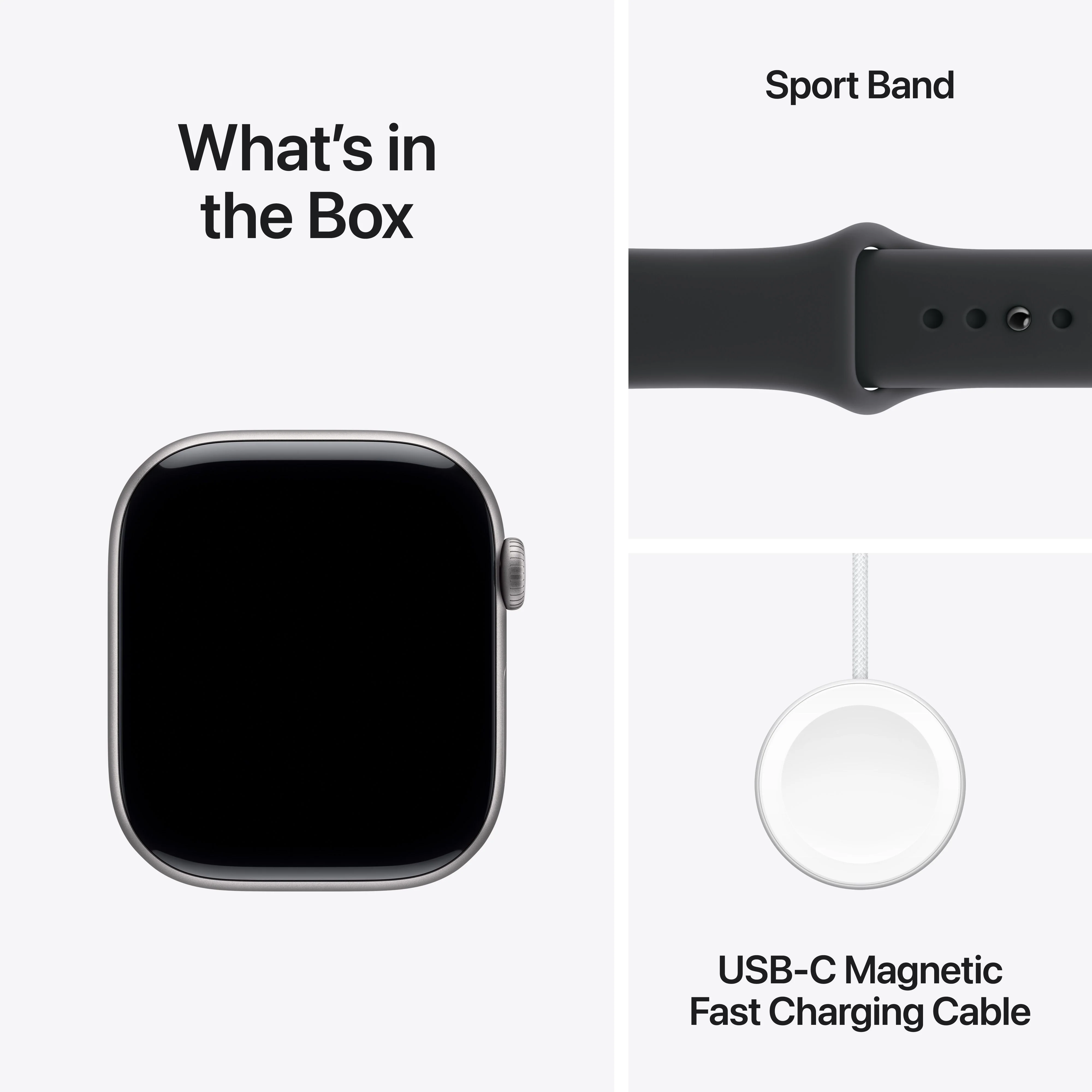 Apple Watch Series 11 GPS + Cellular 46mm Space Grey Aluminium Case with Black Sport Band - M/L - Image 8