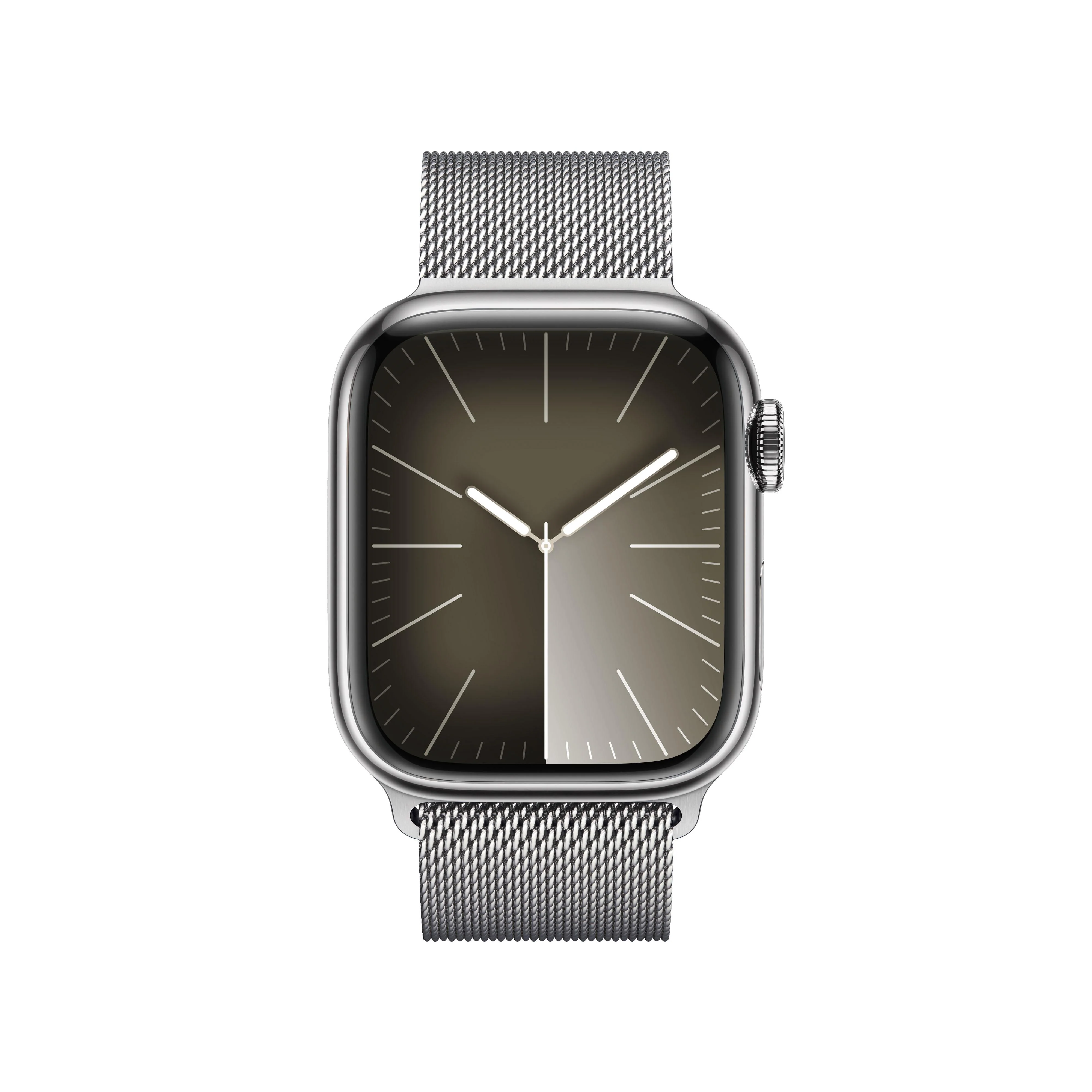 Apple Watch Series 9 GPS + Cellular 41mm Silver Stainless Steel Case with Silver Milanese Loop - Image 2