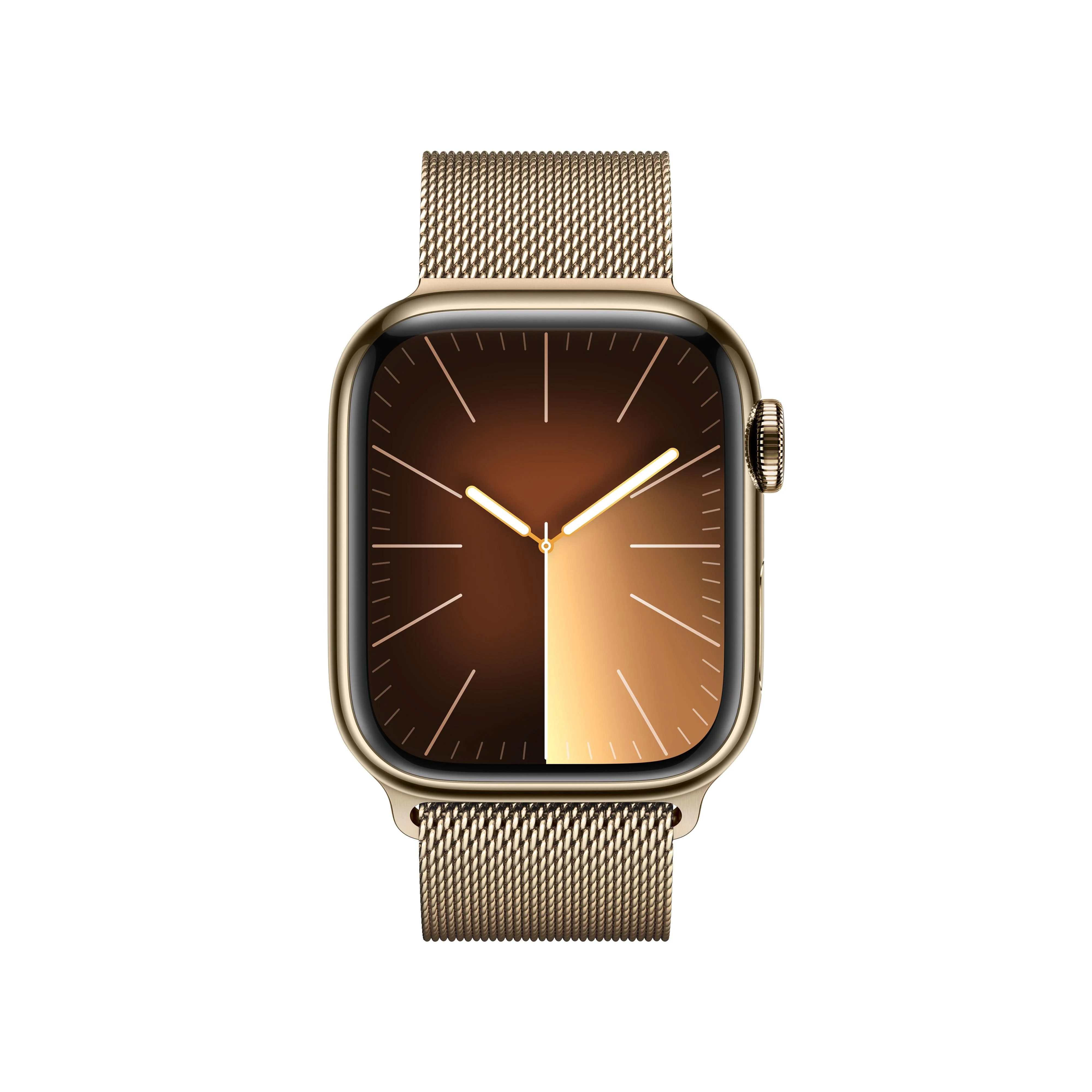 Apple Watch Series 9 GPS + Cellular 41mm Gold Stainless Steel Case with Gold Milanese Loop - Image 2
