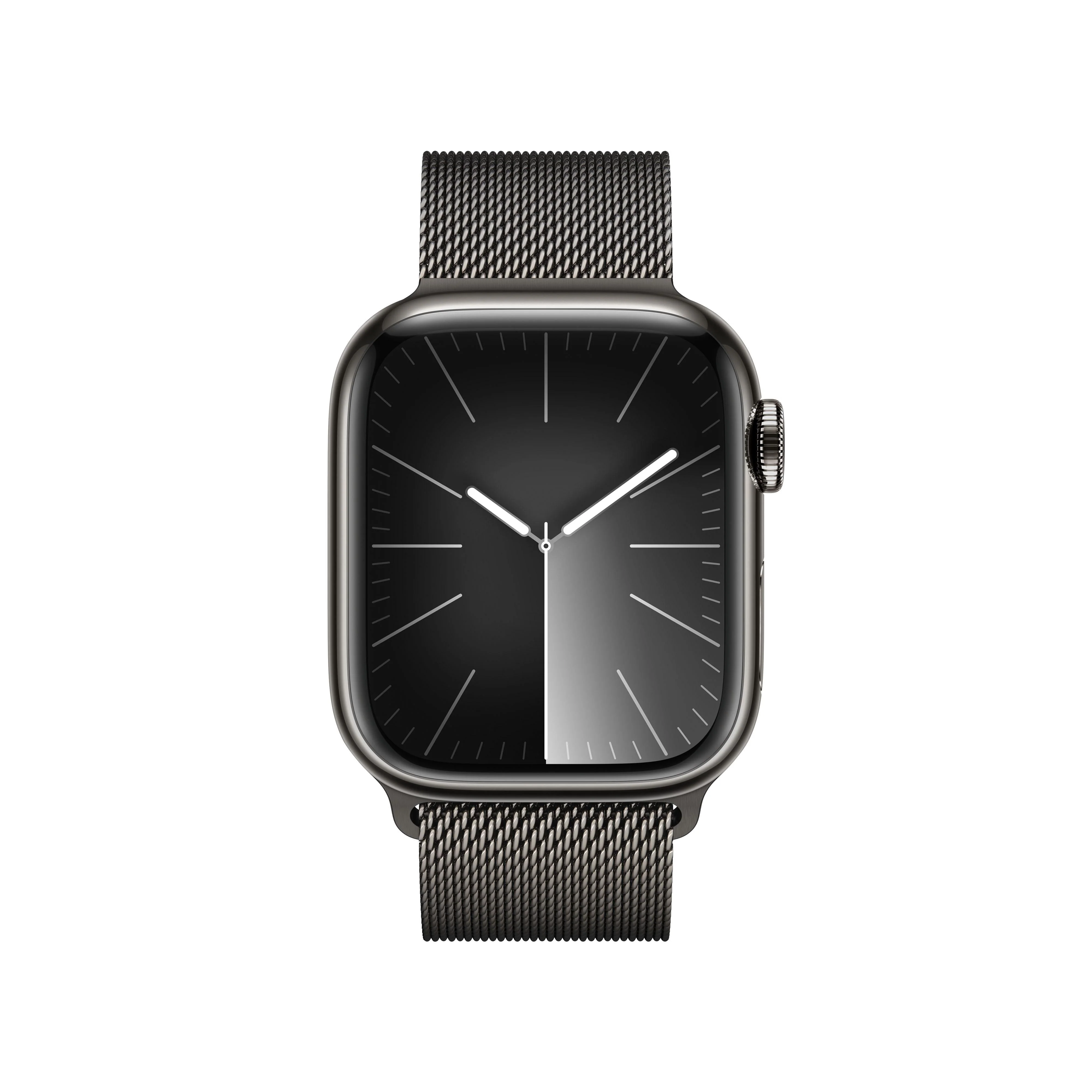 Apple Watch Series 9 GPS + Cellular 41mm Graphite Stainless Steel Case with Graphite Milanese Loop - Image 2