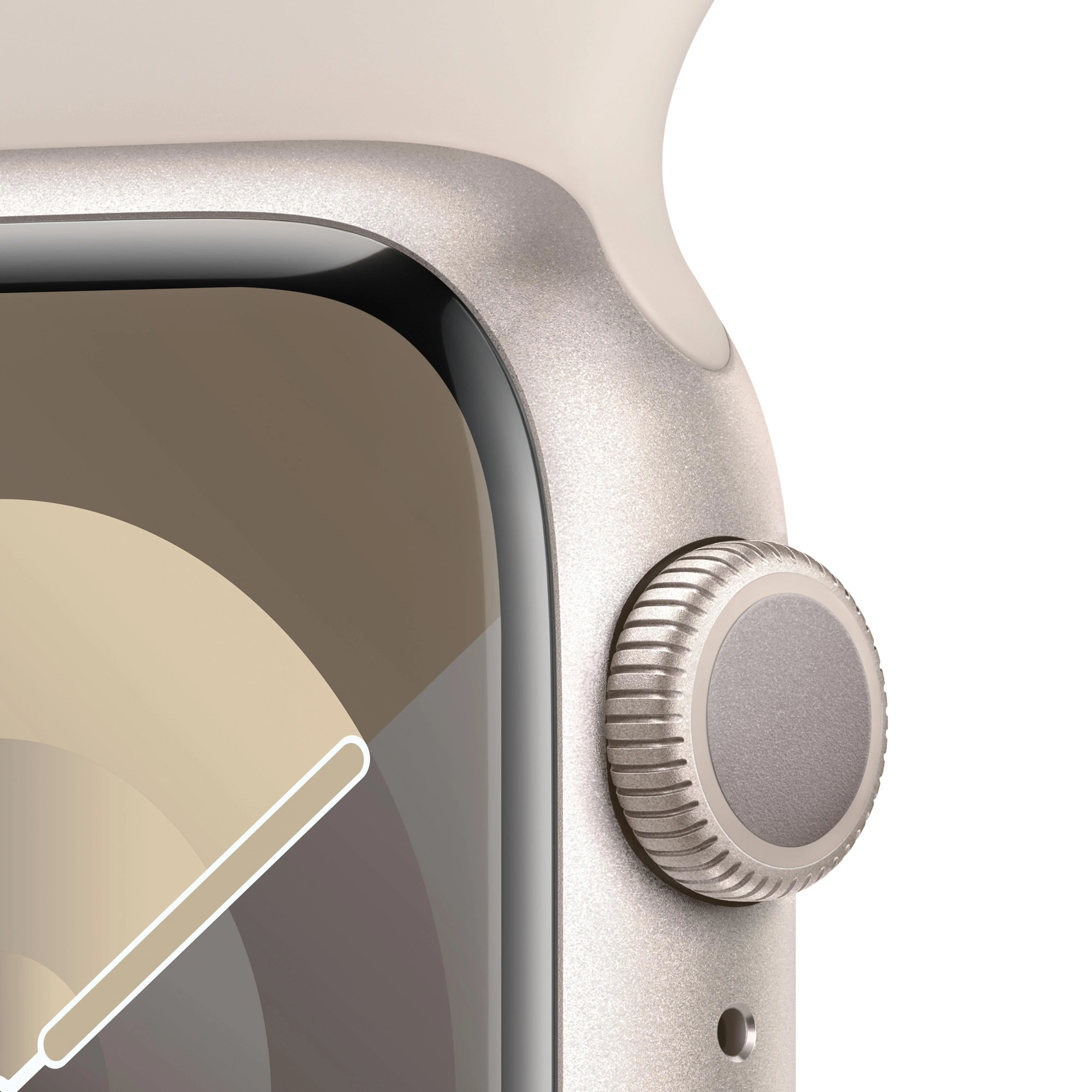 Apple Watch Series 9 GPS 41mm Starlight Aluminium Case with Starlight Sport Band - M/L - Image 3