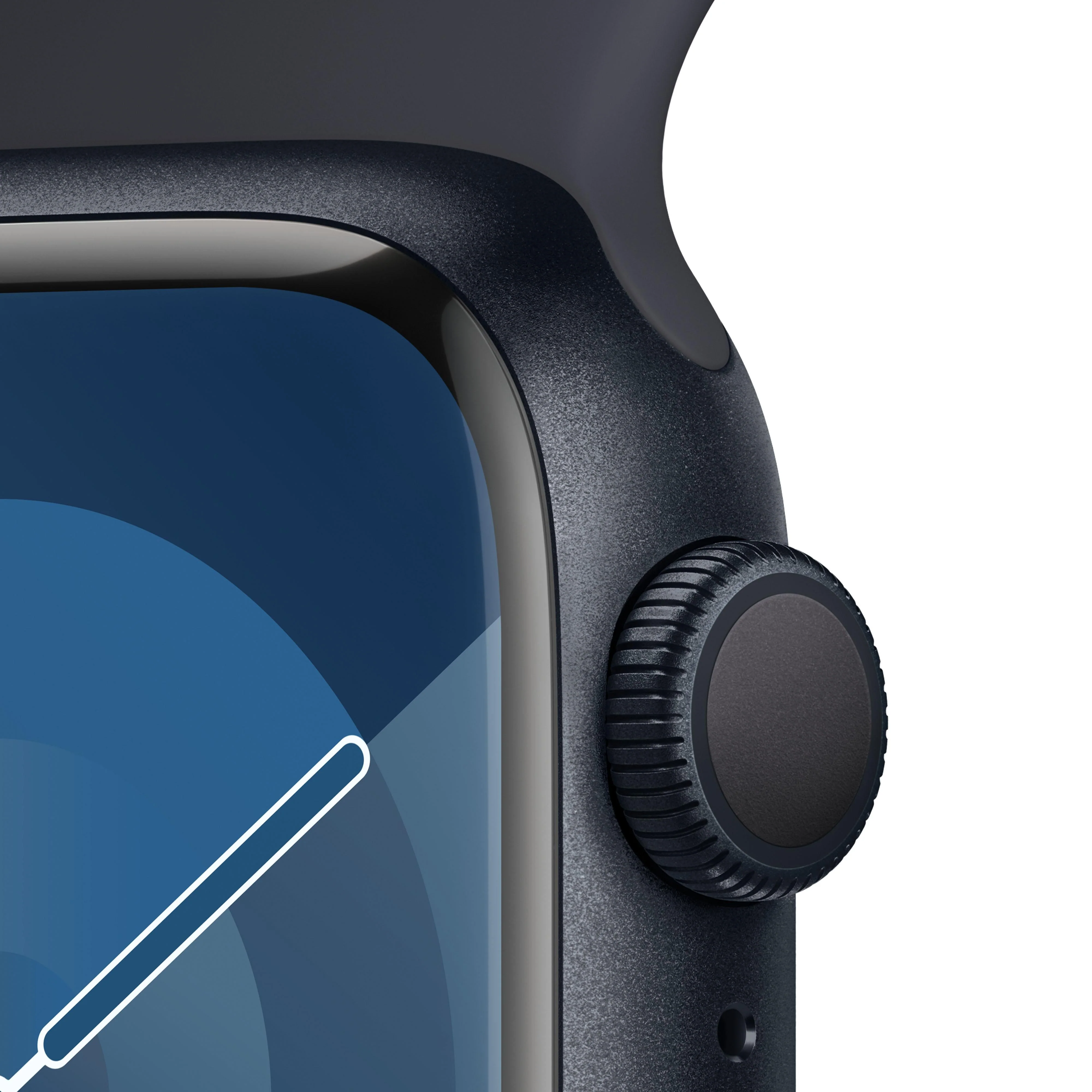 Apple Watch Series 9 GPS 41mm Midnight Aluminium Case with Midnight Sport Band - S/M - Image 3