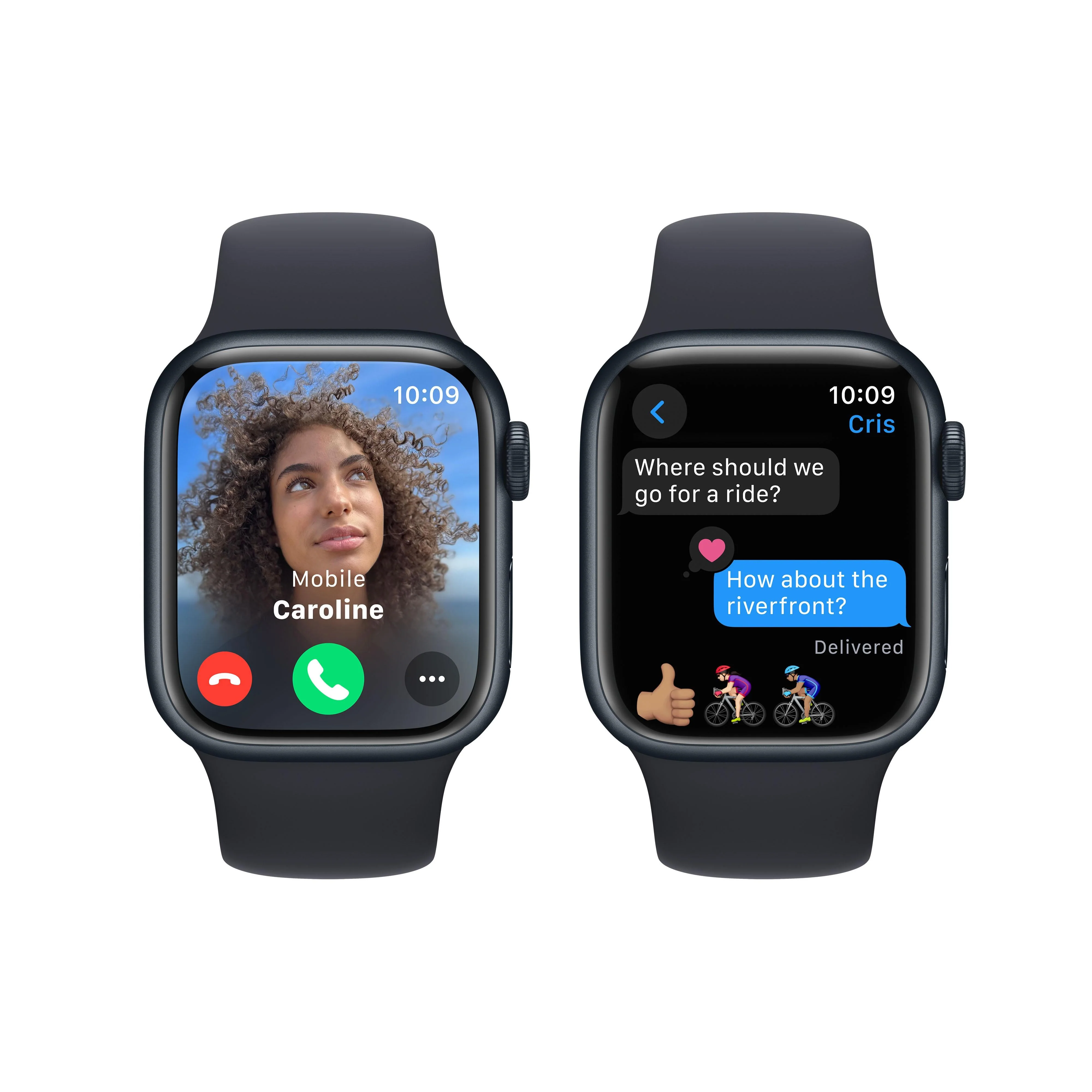 Apple Watch Series 9 GPS 41mm Midnight Aluminium Case with Midnight Sport Band - S/M - Image 6