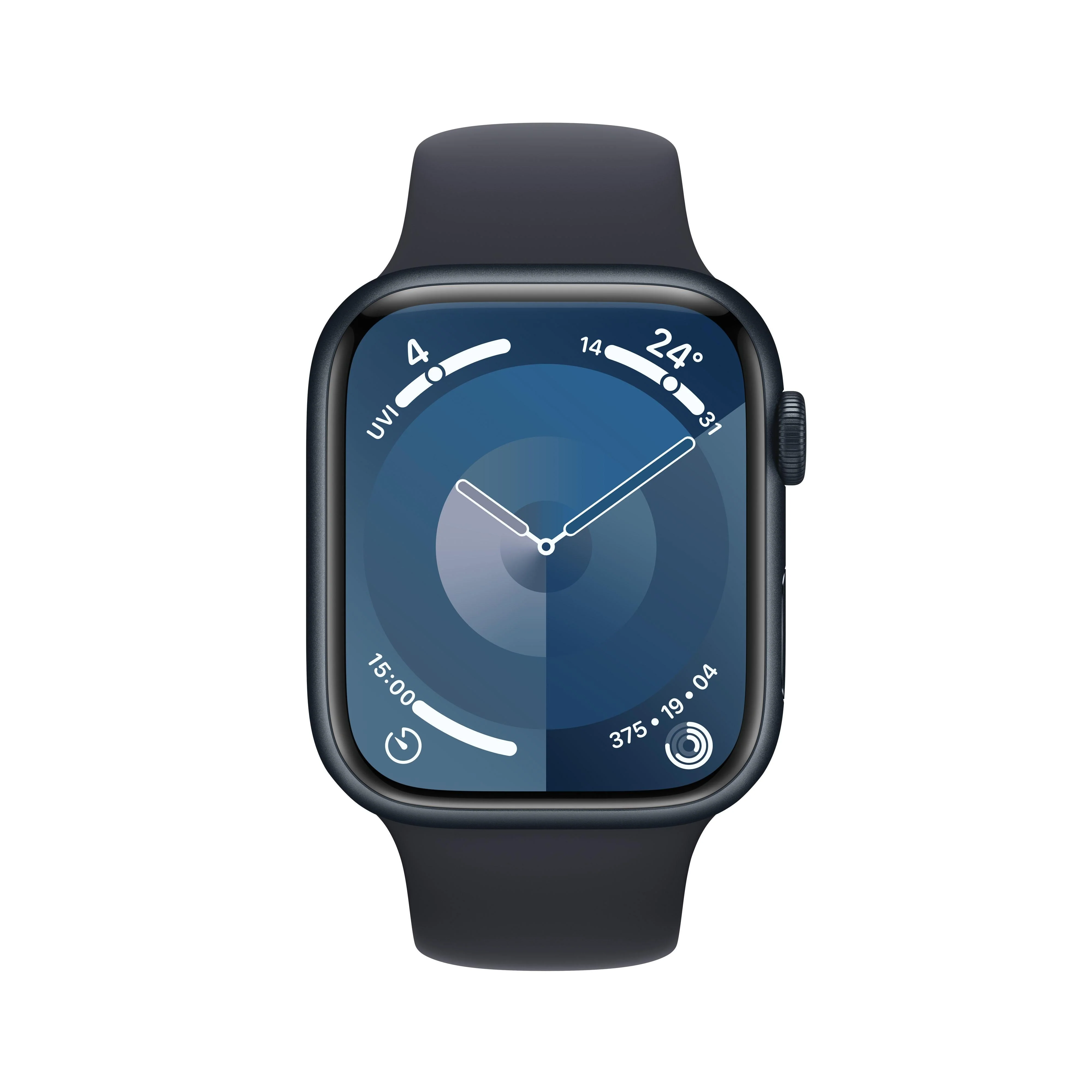Apple Watch Series 9 GPS 45mm Midnight Aluminium Case with Midnight Sport Band - M/L - Image 2