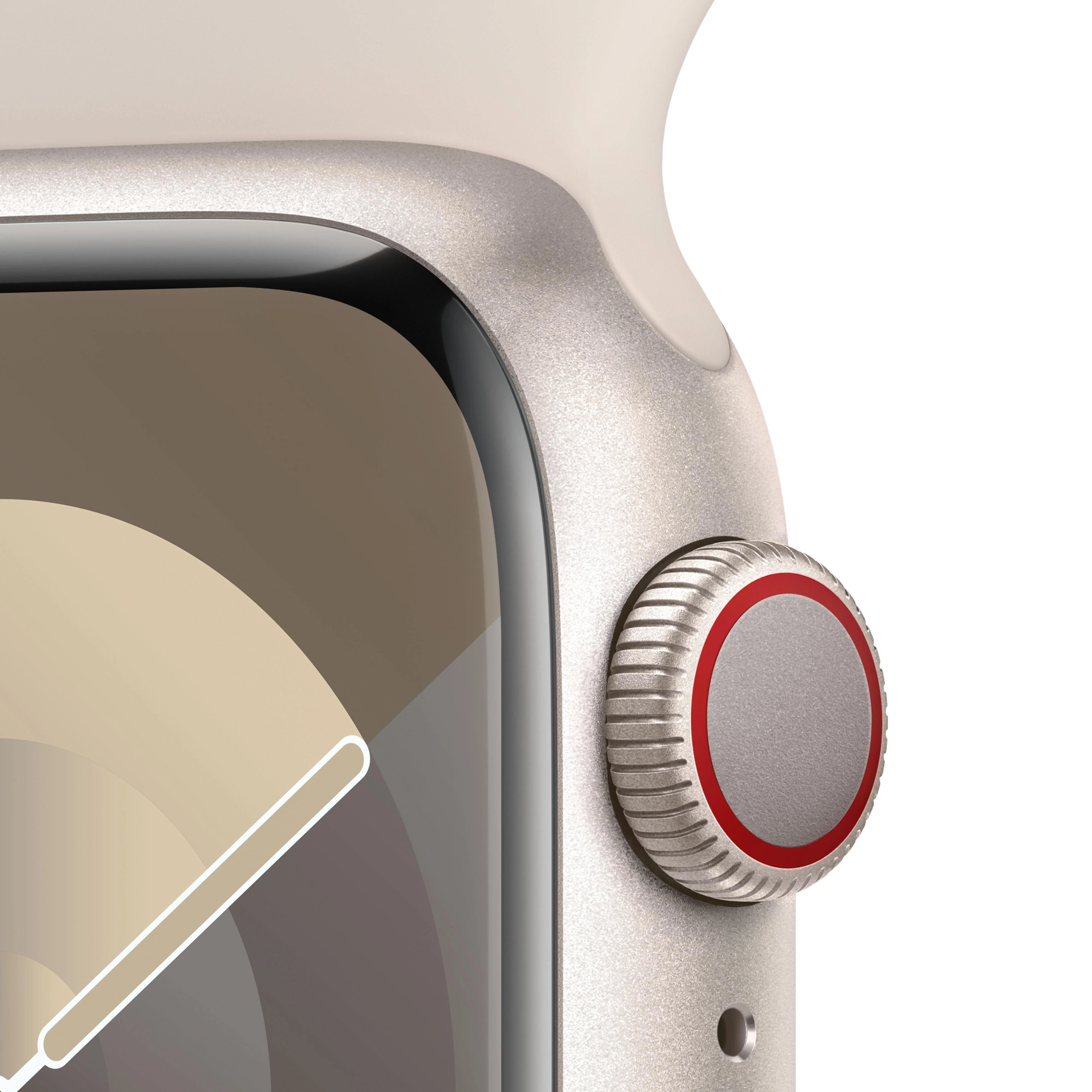 Apple Watch Series 9 GPS + Cellular 41mm Starlight Aluminium Case with Starlight Sport Band - M/L - Image 3