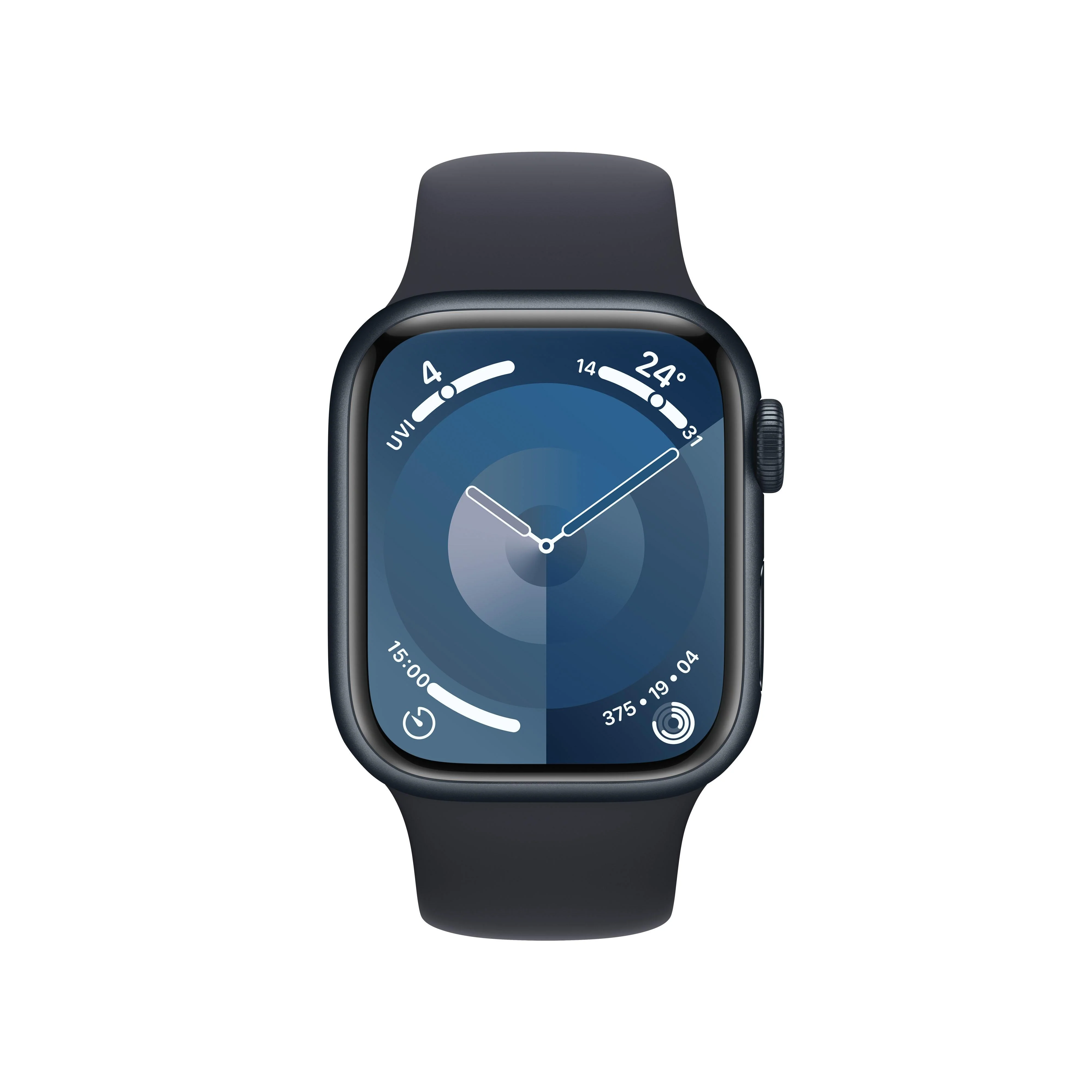 Apple Watch Series 9 GPS + Cellular 41mm Midnight Aluminium Case with Midnight Sport Band - S/M - Image 2