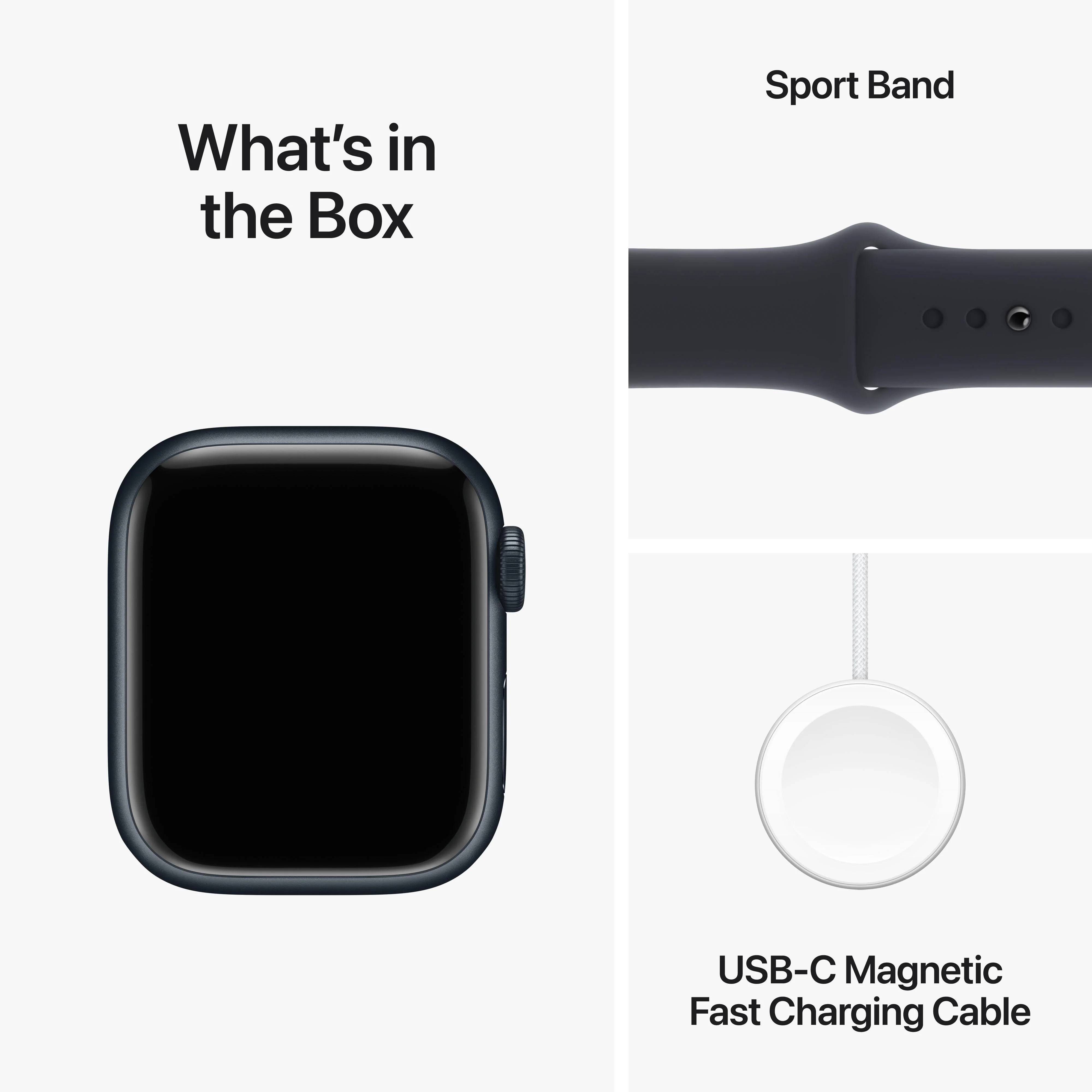Apple Watch Series 9 GPS + Cellular 41mm Midnight Aluminium Case with Midnight Sport Band - M/L - Image 10