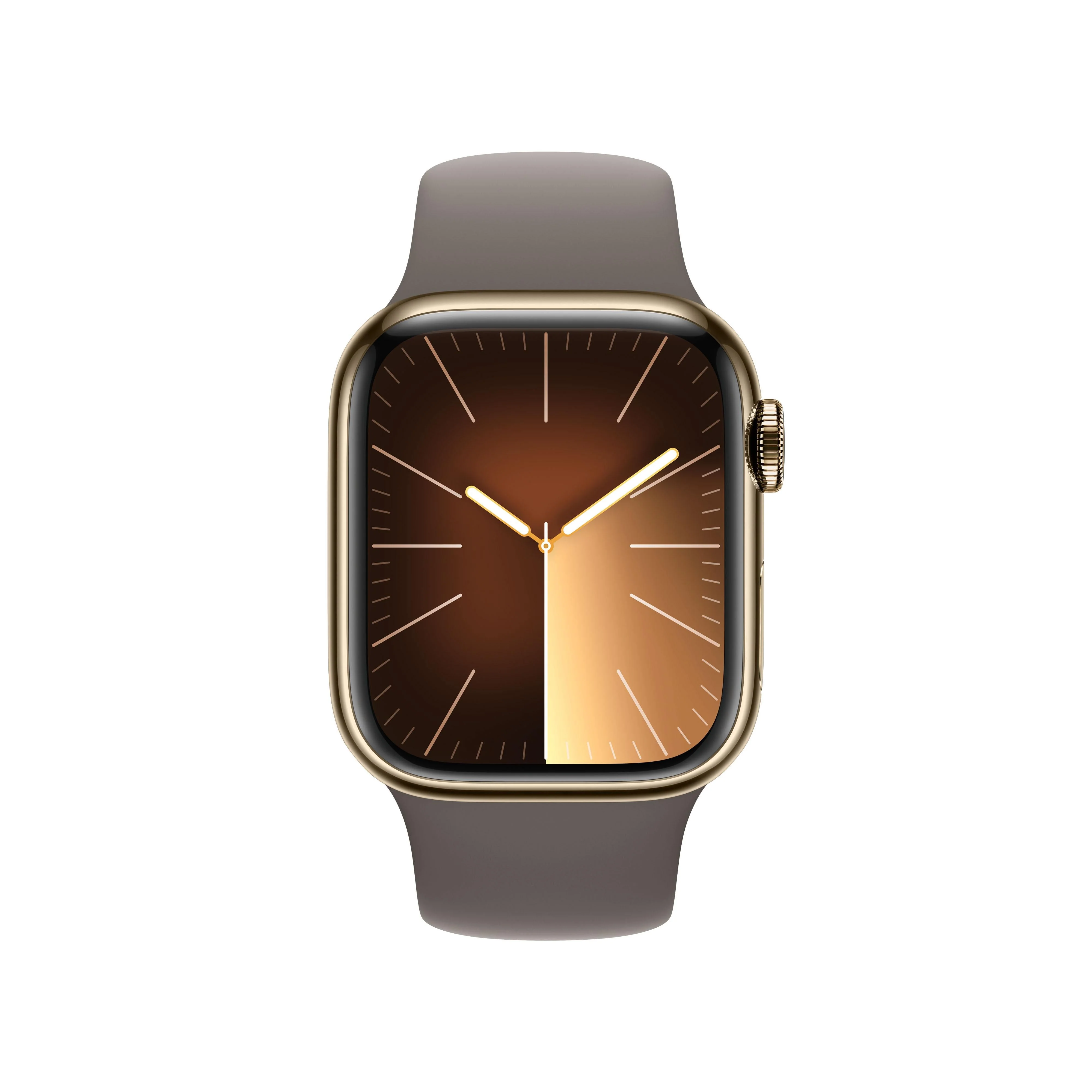 Apple Watch Series 9 GPS + Cellular 41mm Gold Stainless Steel Case with Clay Sport Band - S/M - Image 2