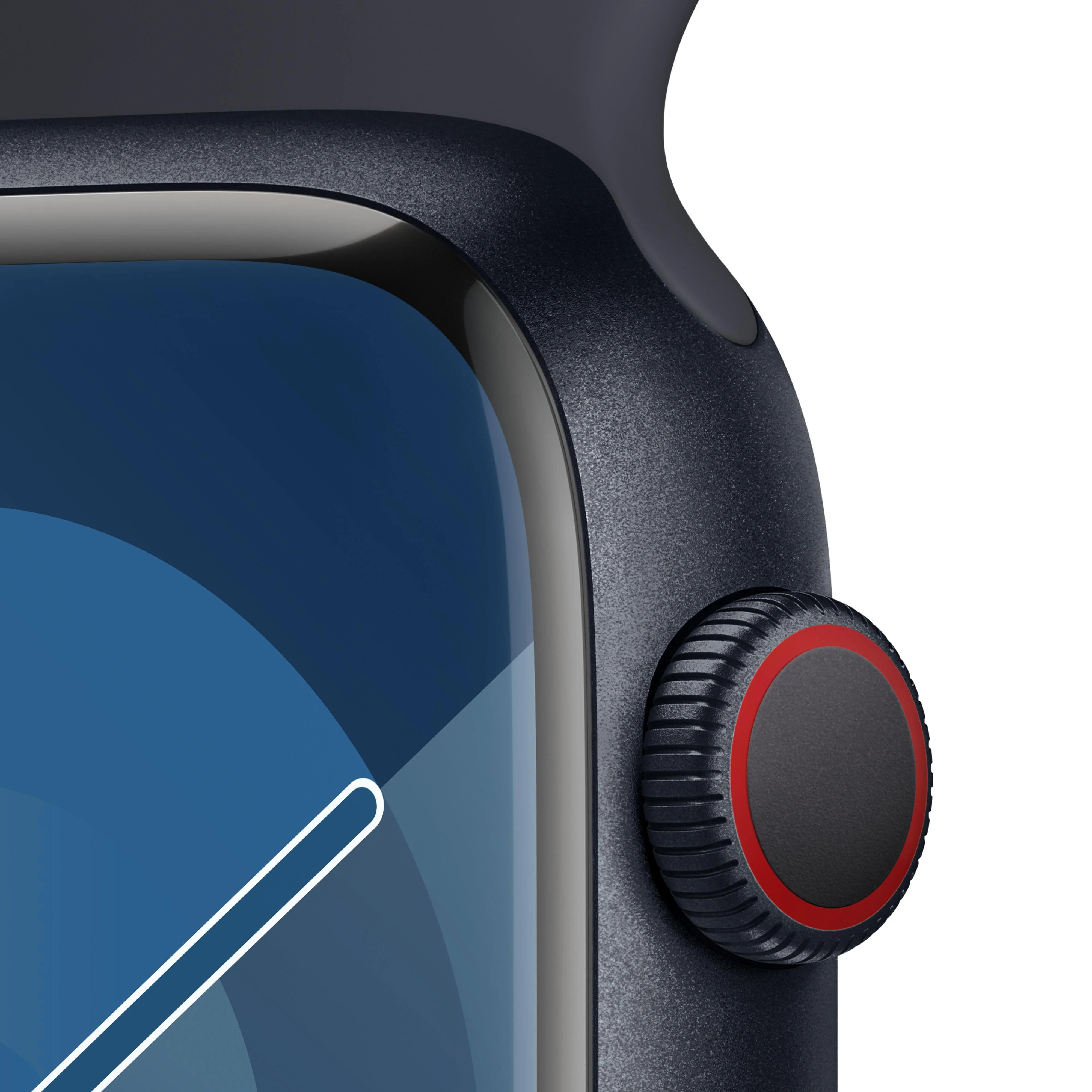 Apple Watch Series 9 GPS + Cellular 45mm Midnight Aluminium Case with Midnight Sport Band - S/M - Image 3