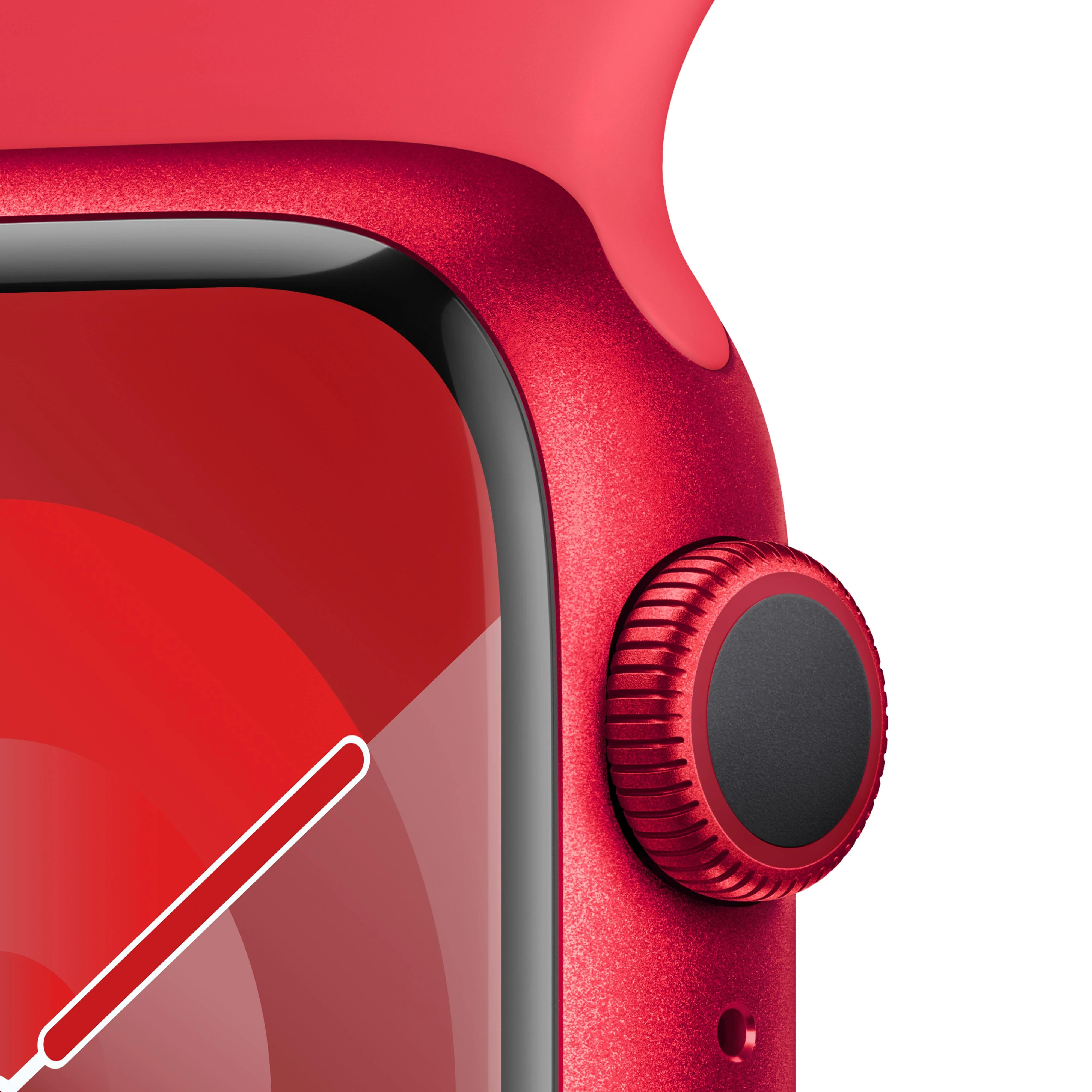 Apple Watch Series 9 GPS 41mm (PRODUCT)RED Aluminium Case with (PRODUCT)RED Sport Band - M/L - Image 3