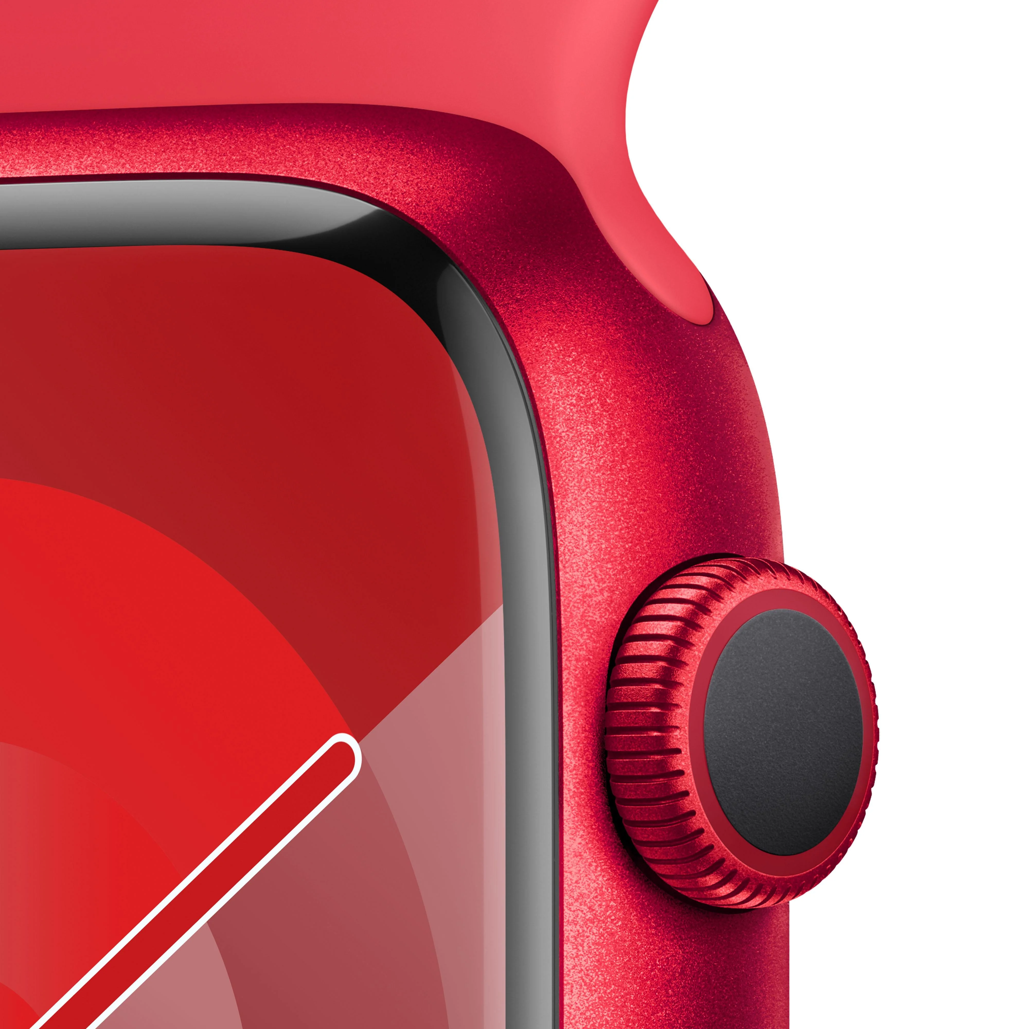 Apple Watch Series 9 GPS 45mm (PRODUCT)RED Aluminium Case with (PRODUCT)RED Sport Band - S/M - Image 3