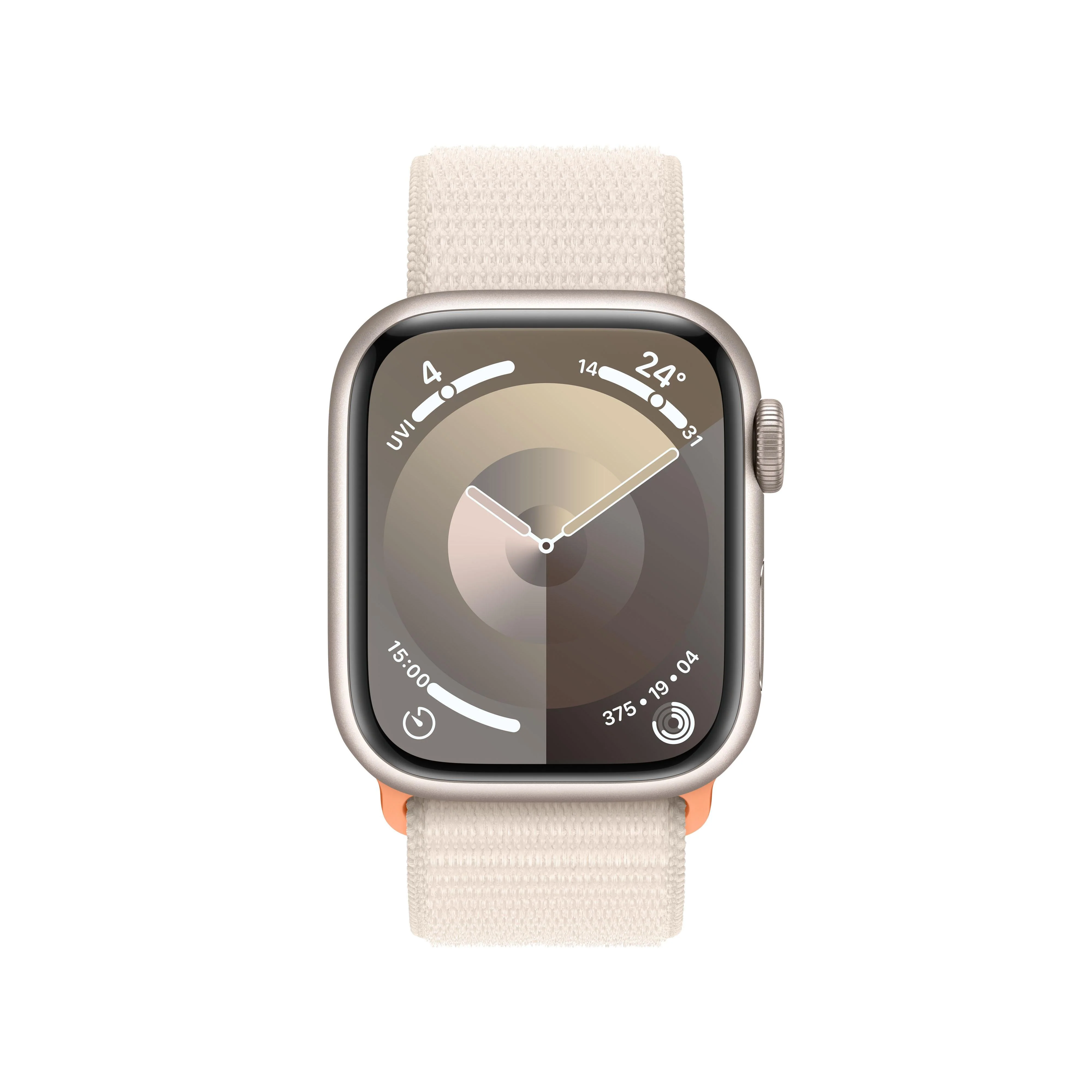 Apple Watch Series 9 GPS 41mm Starlight Aluminium Case with Starlight Sport Loop - Image 2