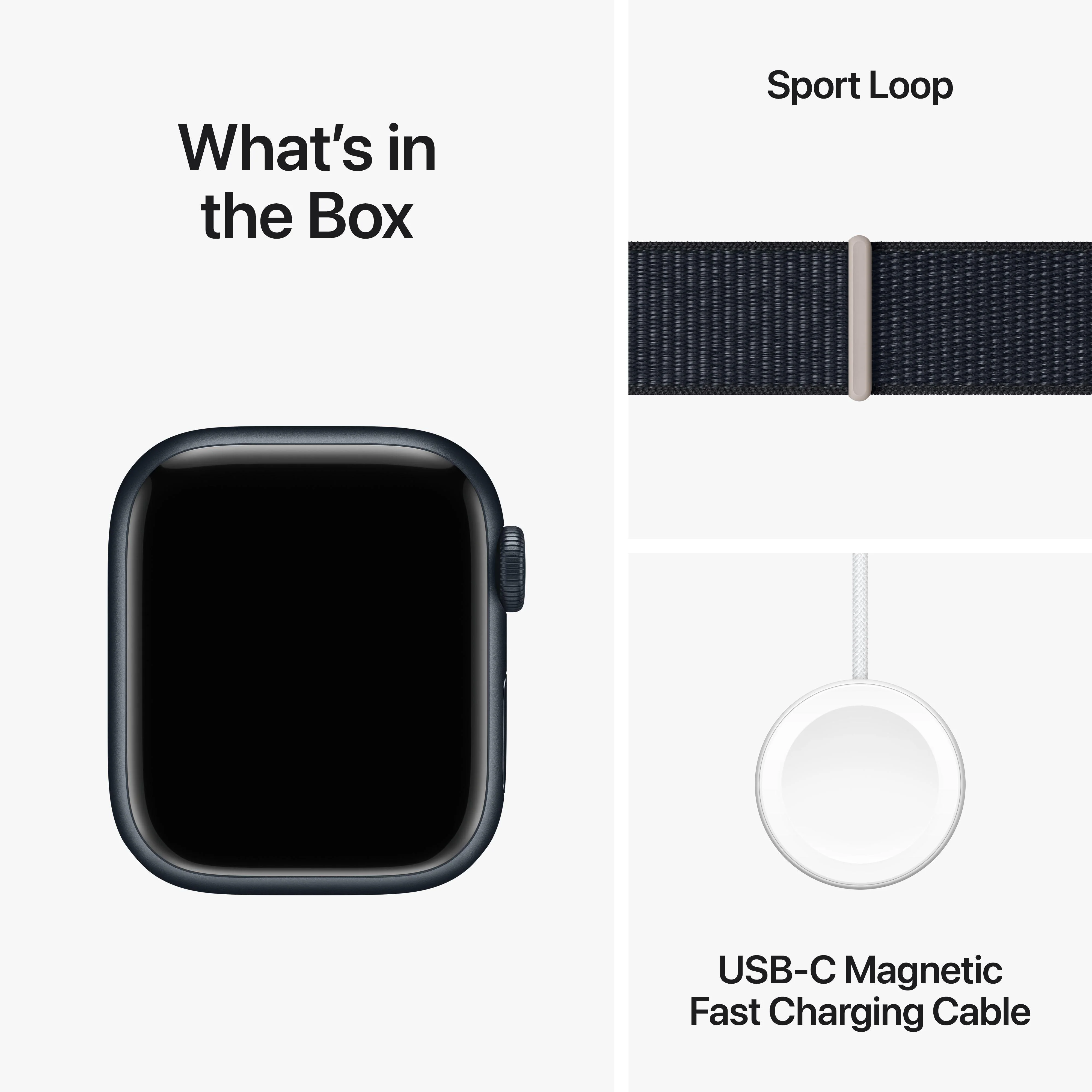 Apple Watch Series 9 GPS 41mm Midnight Aluminium Case with Midnight Sport Loop - Image 10