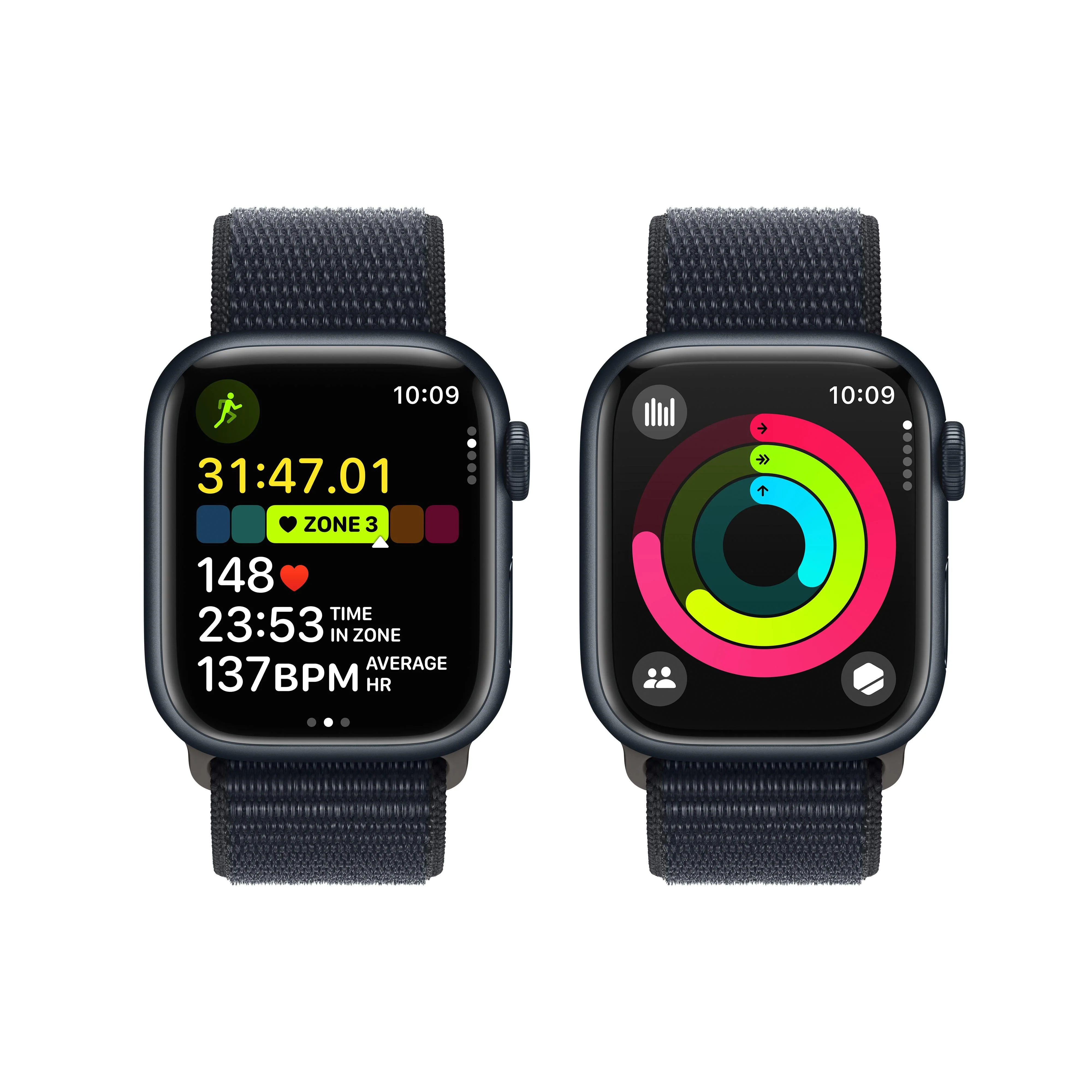 Apple Watch Series 9 GPS 41mm Midnight Aluminium Case with Midnight Sport Loop - Image 8