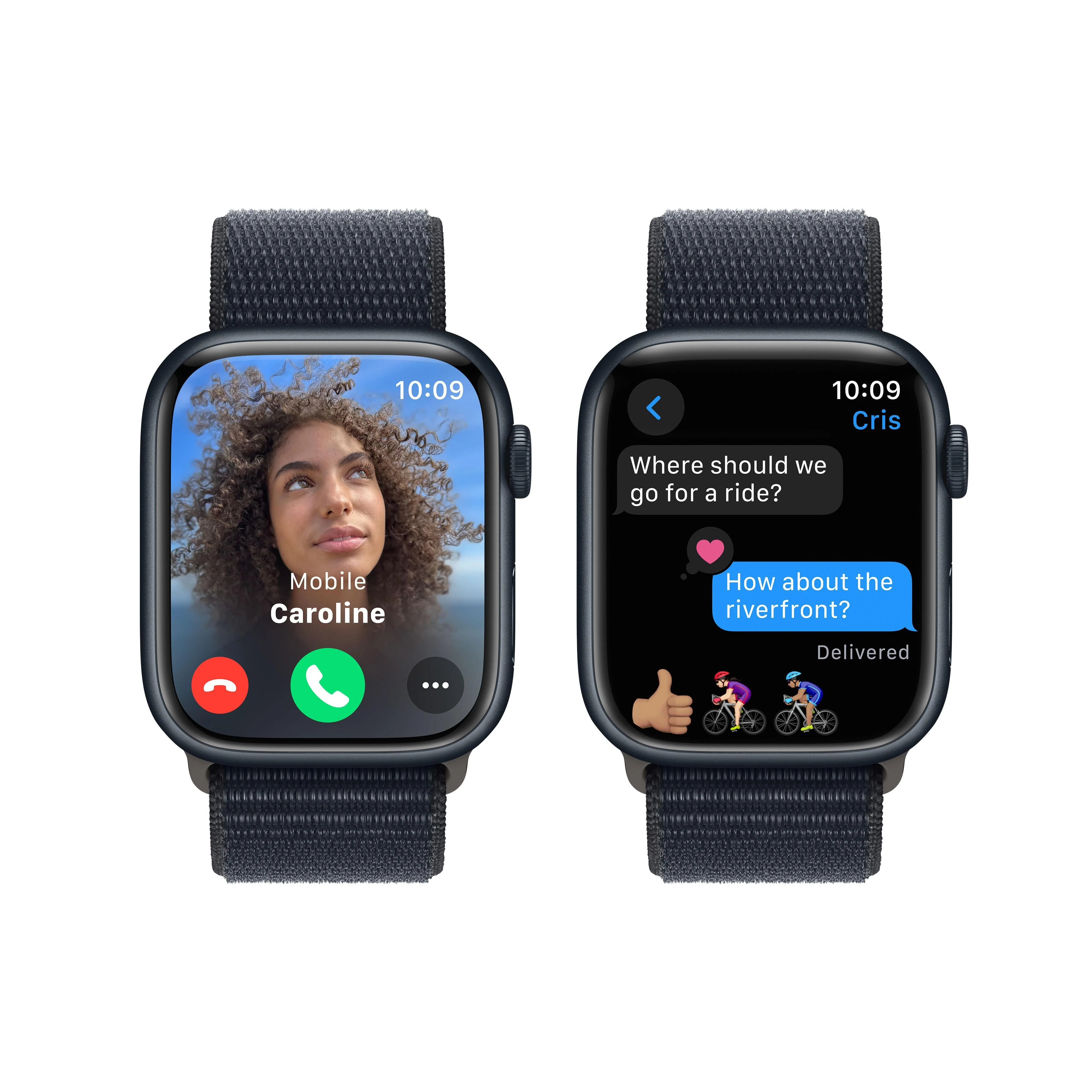 Apple Watch Series 9 GPS 45mm Midnight Aluminium Case with Midnight Sport Loop - Image 6