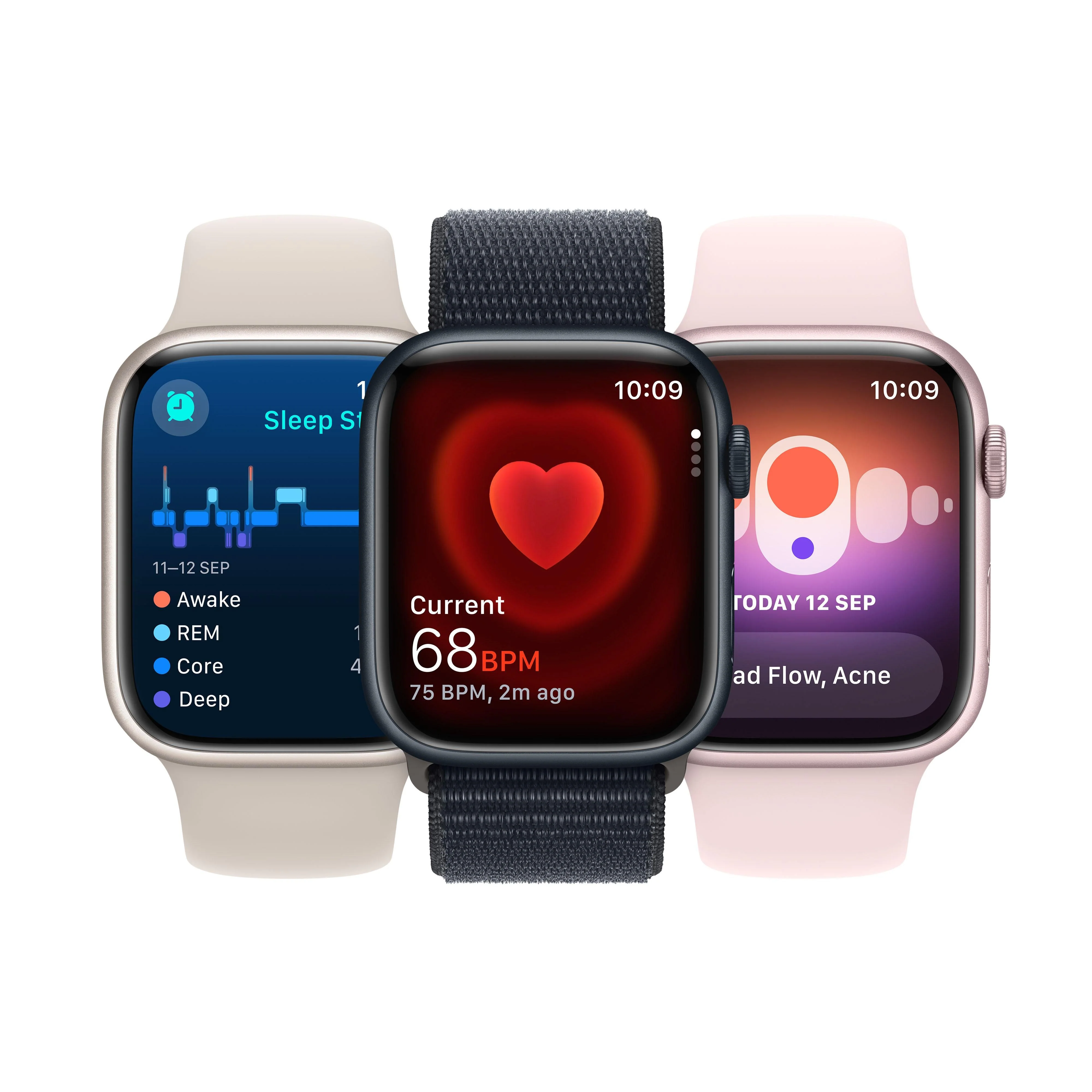 Apple Watch Series 9 GPS + Cellular 45mm Midnight Aluminium Case with Midnight Sport Loop - Image 7