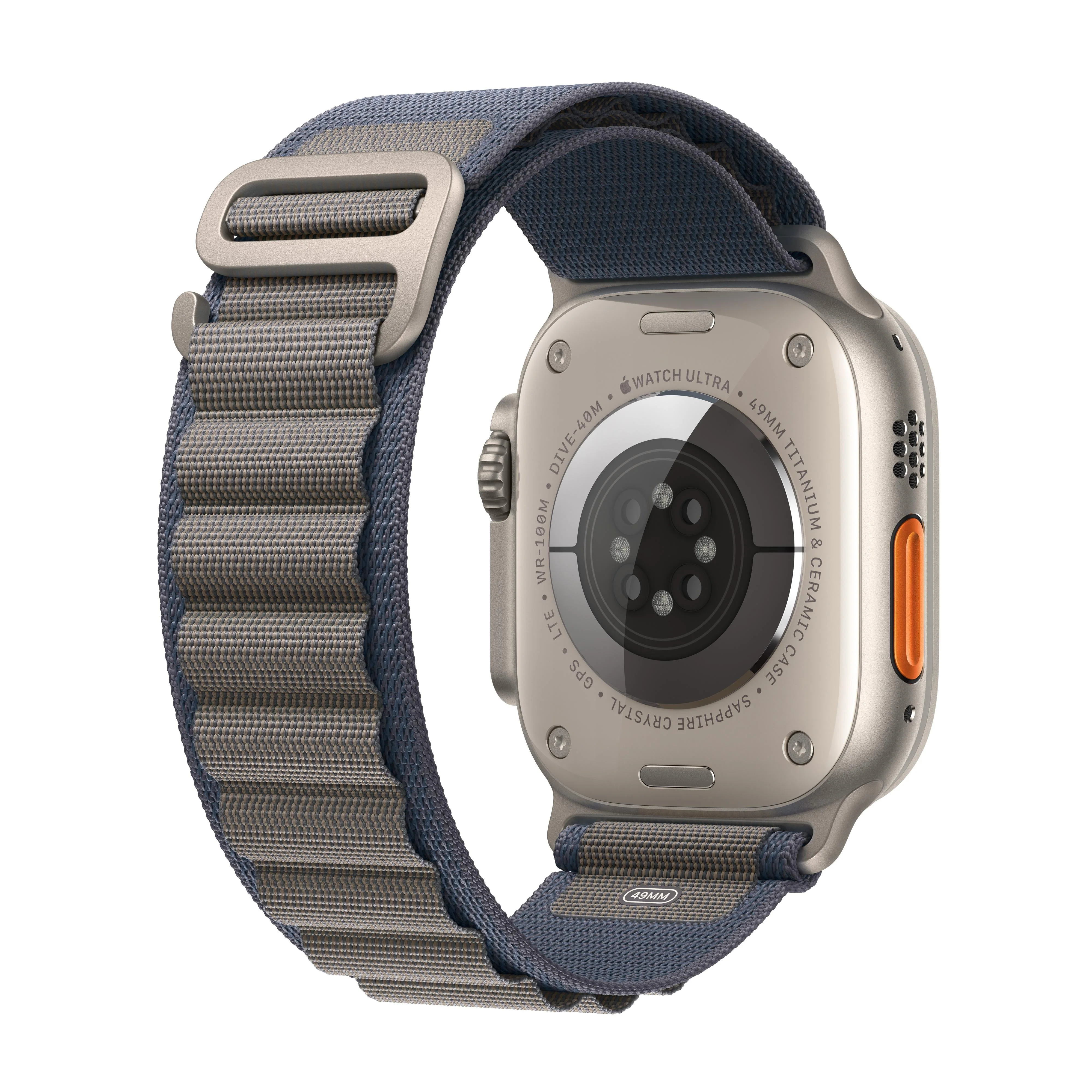 Apple Watch Ultra 2 GPS + Cellular 49mm Titanium Case with Blue Alpine Loop - Small - Image 3