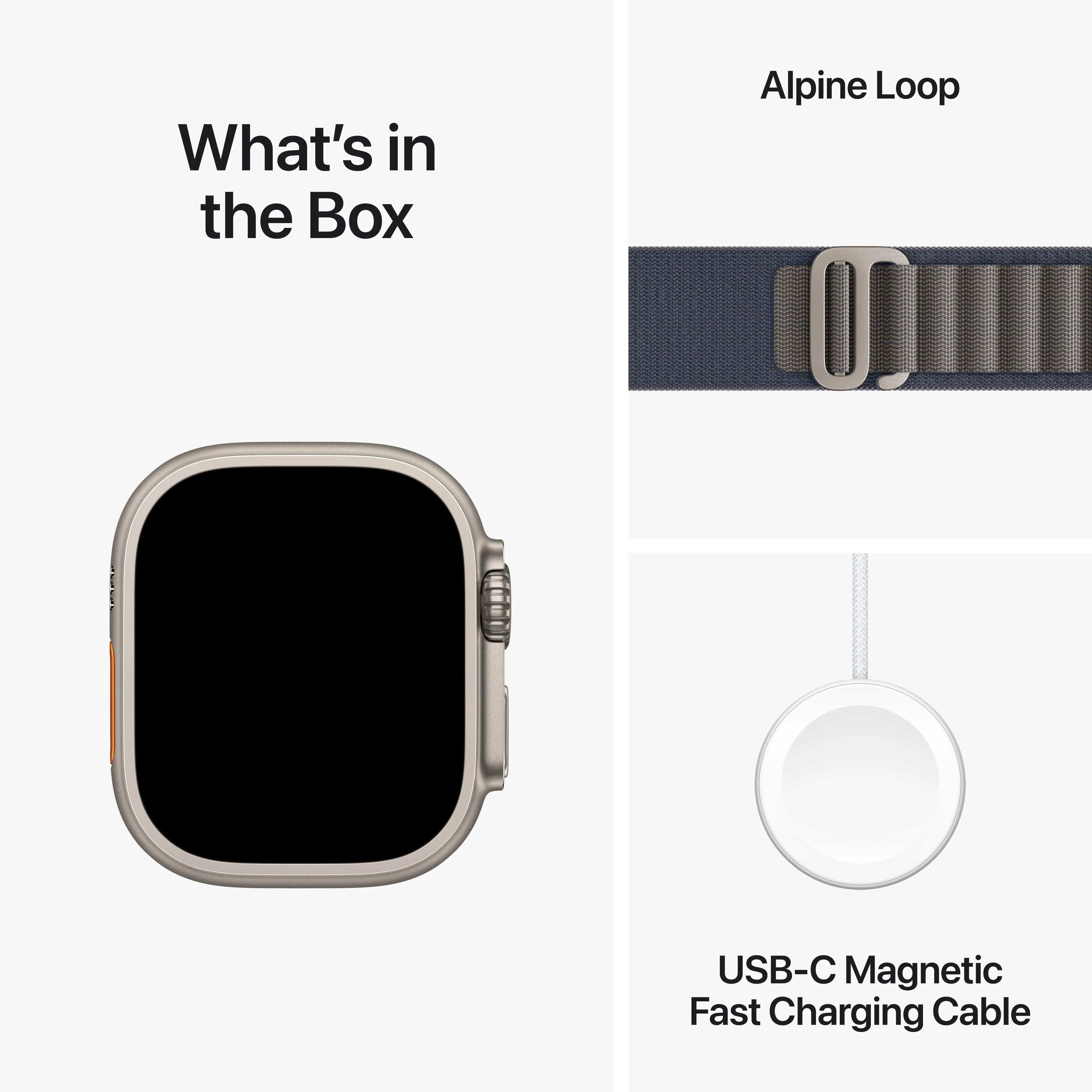 Apple Watch Ultra 2 GPS + Cellular 49mm Titanium Case with Blue Alpine Loop - Small - Image 9