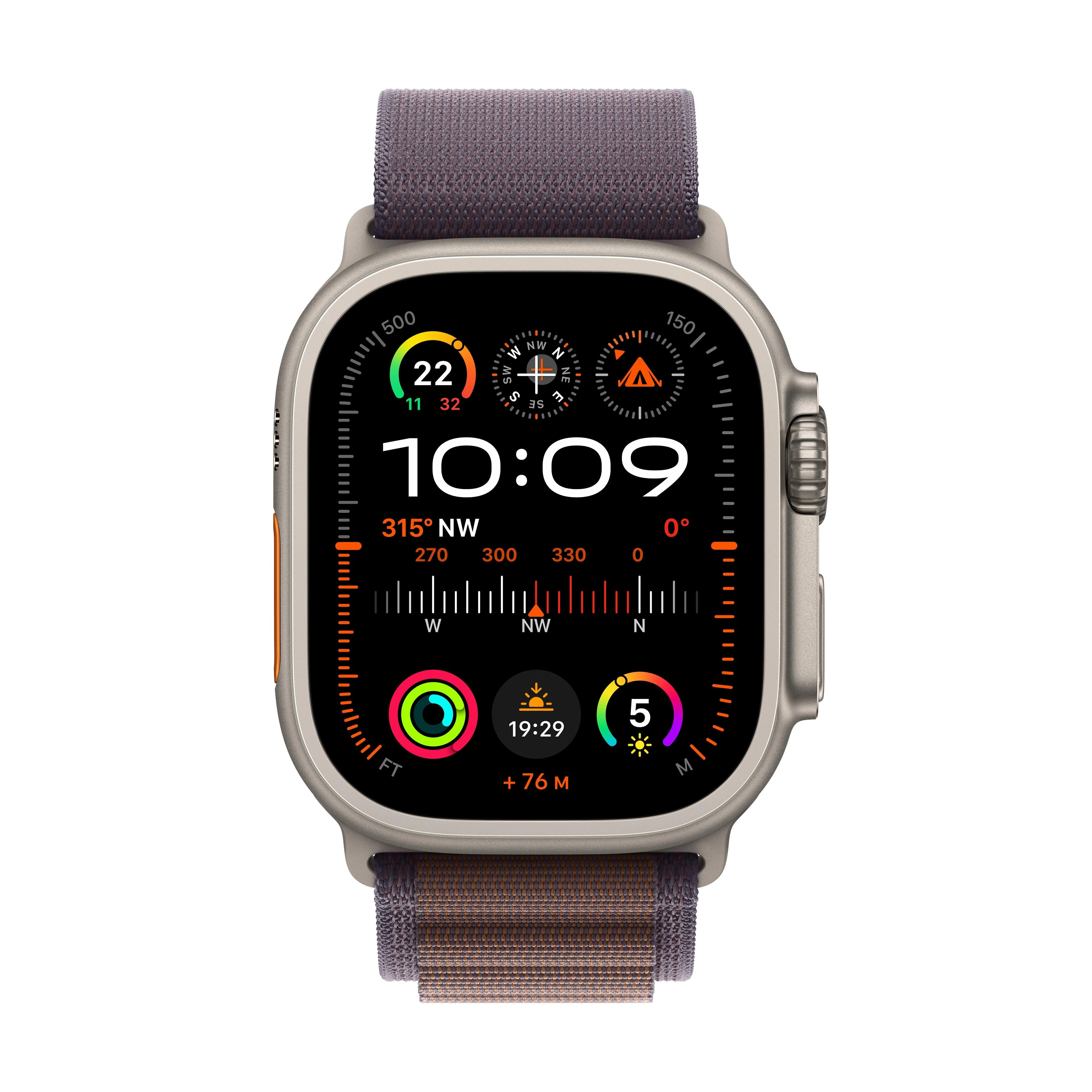 Apple Watch Ultra 2 GPS + Cellular 49mm Titanium Case with Indigo Alpine Loop - Small - Image 2