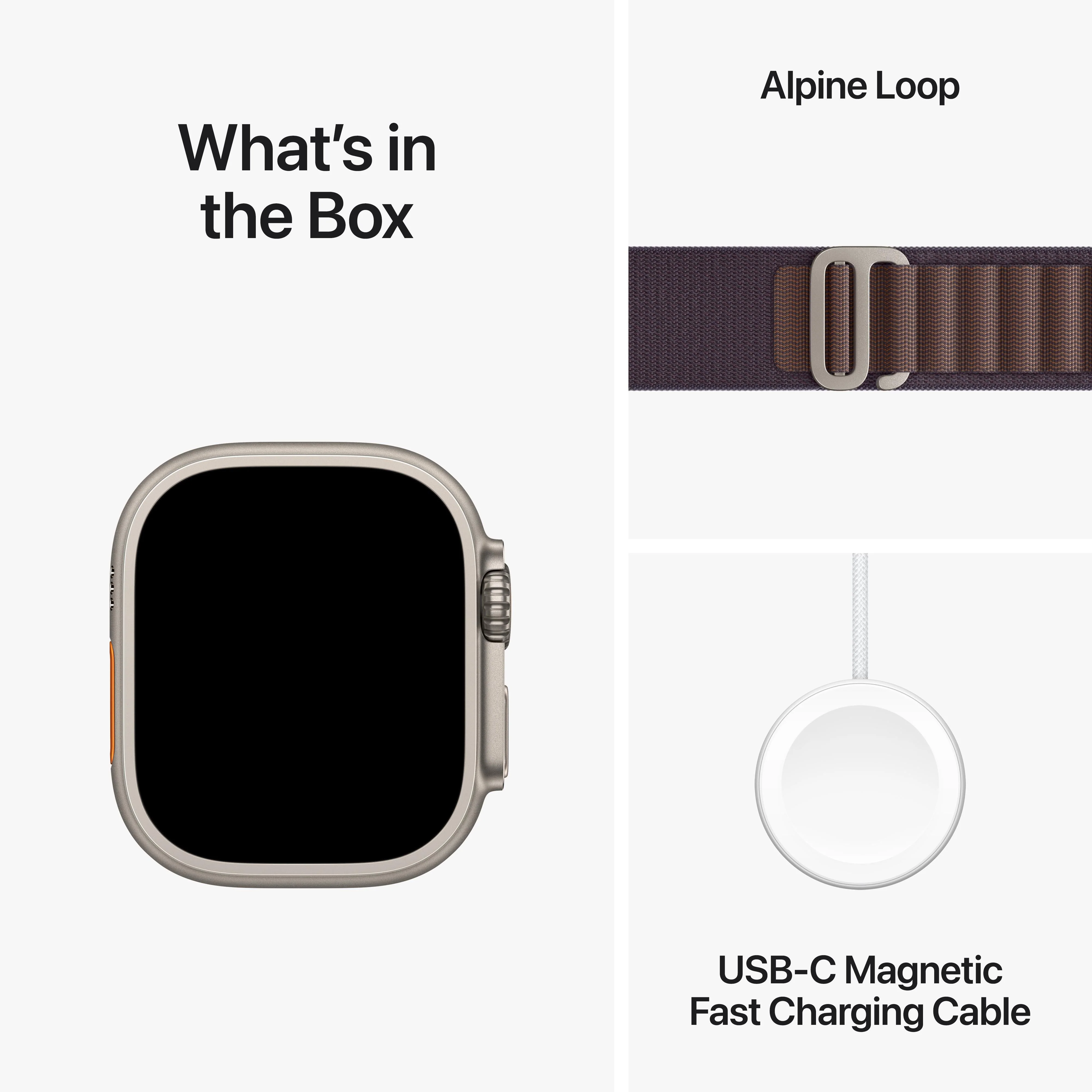 Apple Watch Ultra 2 GPS + Cellular 49mm Titanium Case with Indigo Alpine Loop - Large - Image 9
