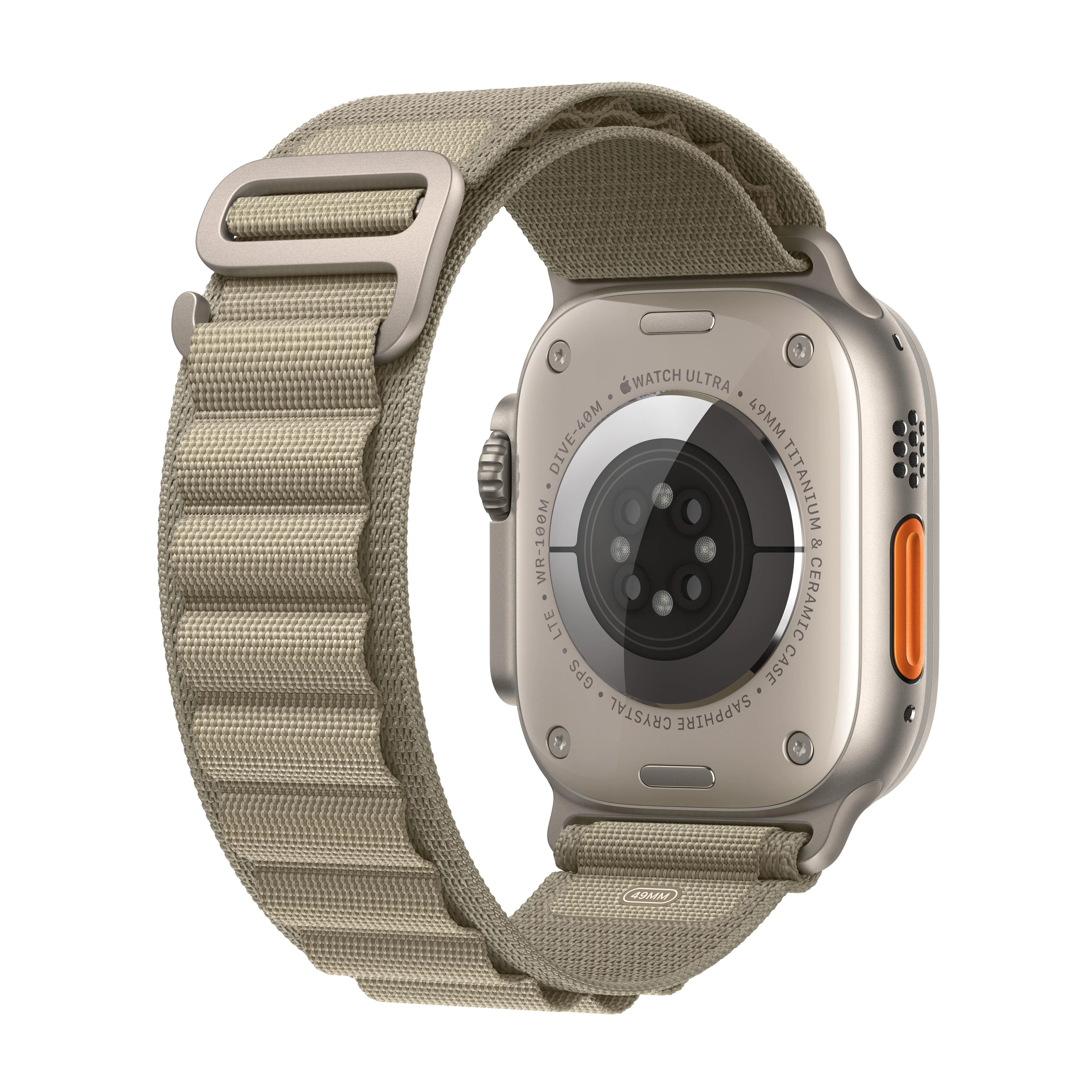 Apple Watch Ultra 2 GPS + Cellular 49mm Titanium Case with Olive Alpine Loop - Small - Image 3