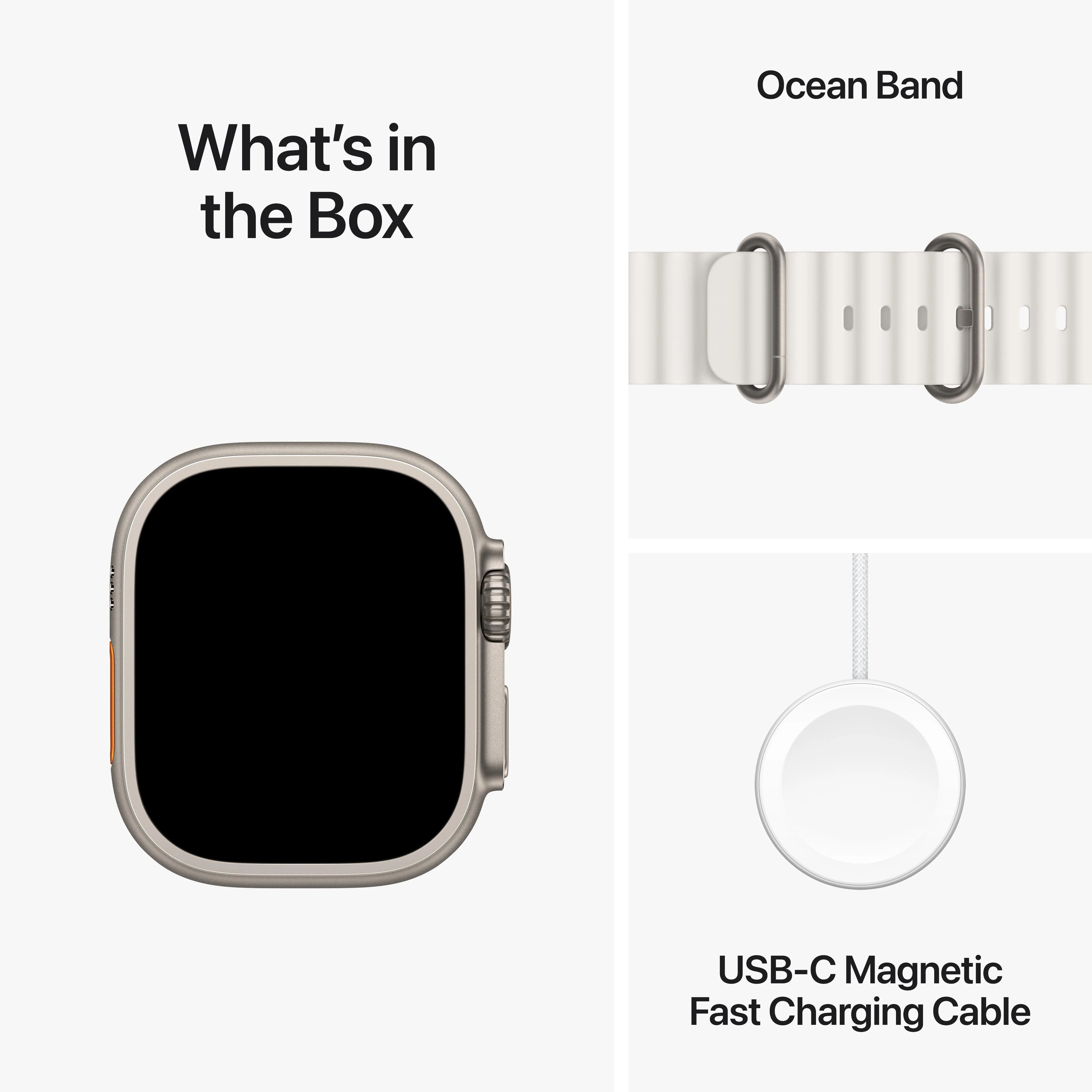 Apple Watch Ultra 2 GPS + Cellular 49mm Titanium Case with White Ocean Band - Image 9