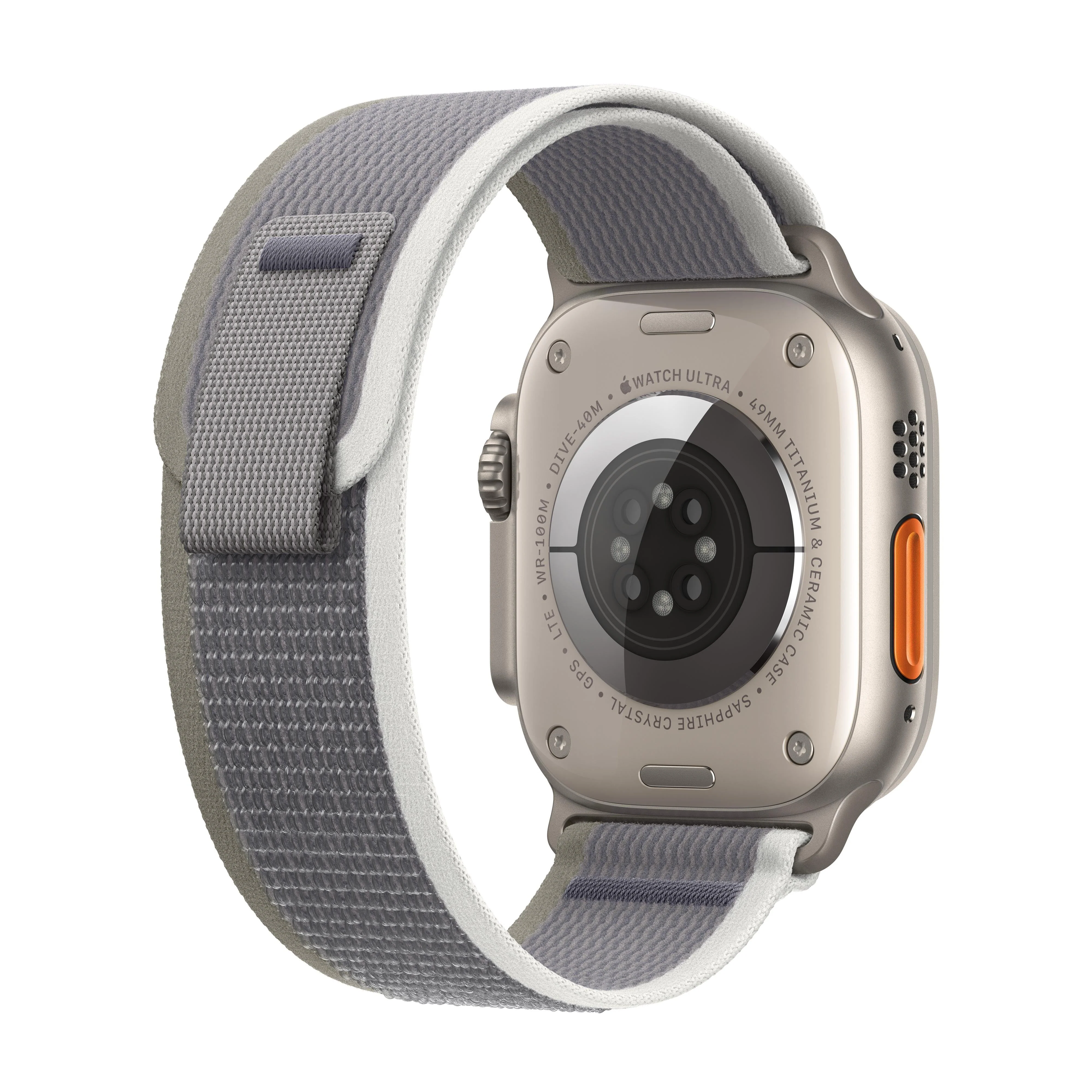 Apple Watch Ultra 2 GPS + Cellular 49mm Titanium Case with Green/Grey Trail Loop - M/L - Image 3