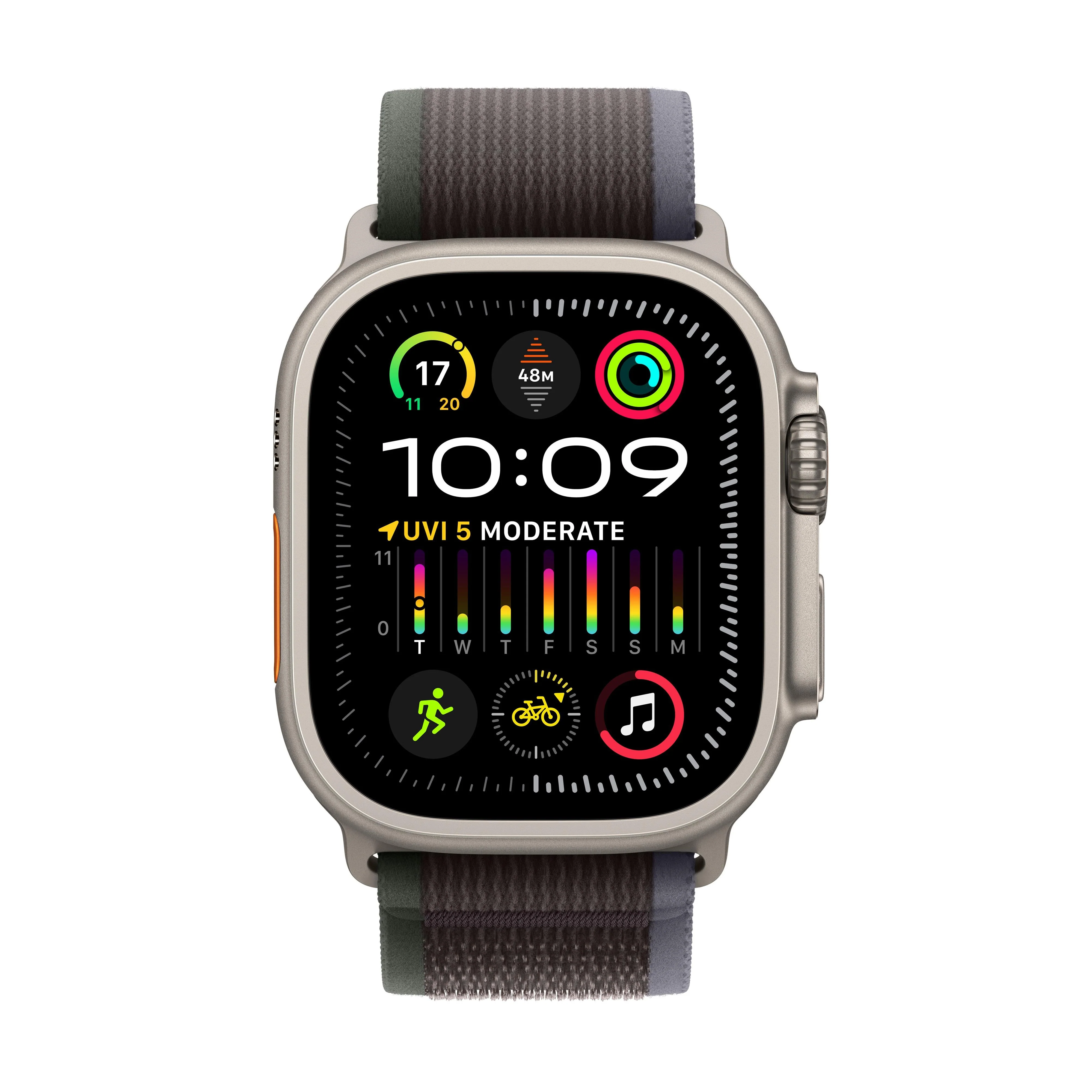 Apple Watch Ultra 2 GPS + Cellular 49mm Titanium Case with Blue/Black Trail Loop - S/M - Image 2
