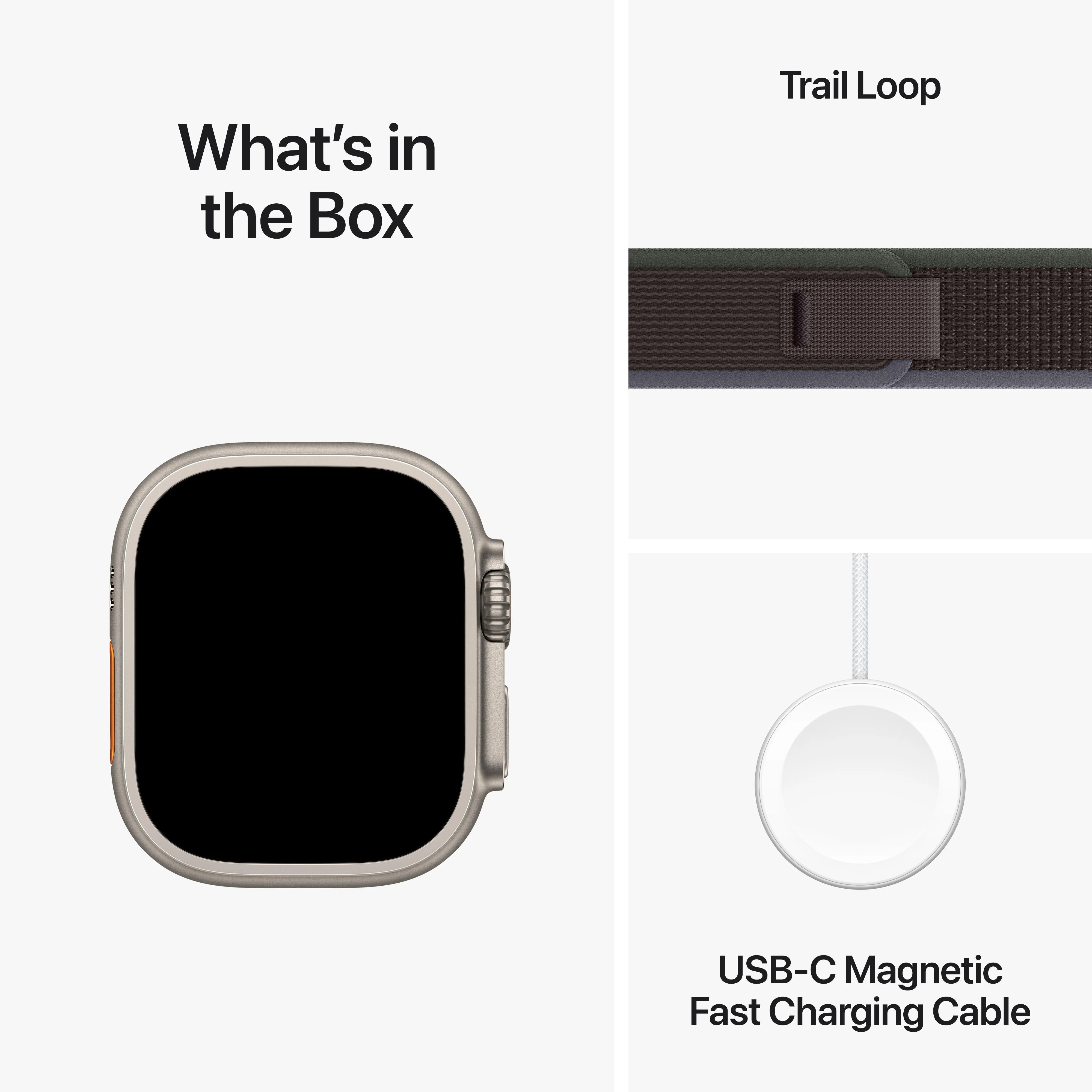 Apple Watch Ultra 2 GPS + Cellular 49mm Titanium Case with Blue/Black Trail Loop - S/M - Image 9