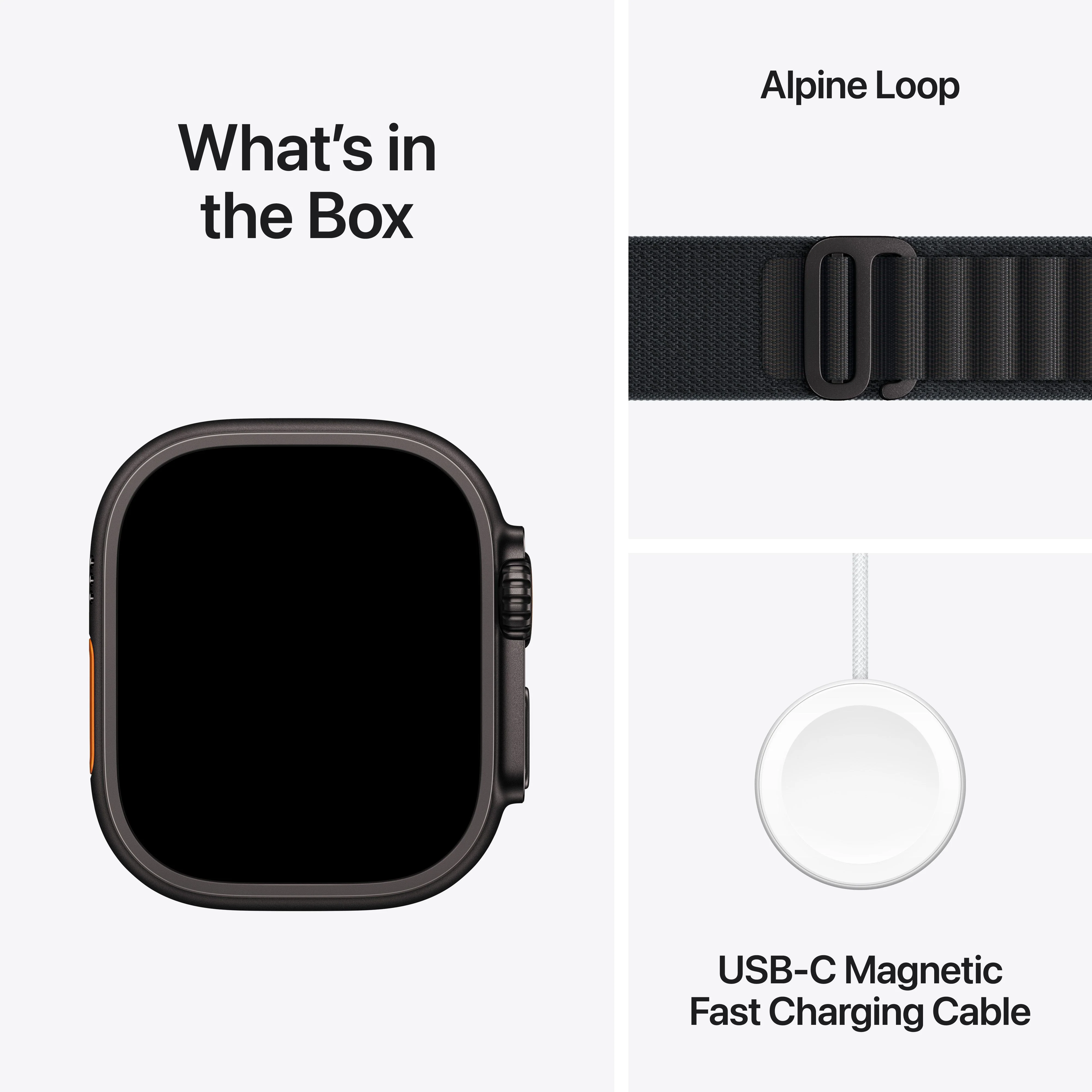 Apple Watch Ultra 3 GPS + Cellular 49mm Black Titanium Case with Black Alpine Loop - Large - Image 7
