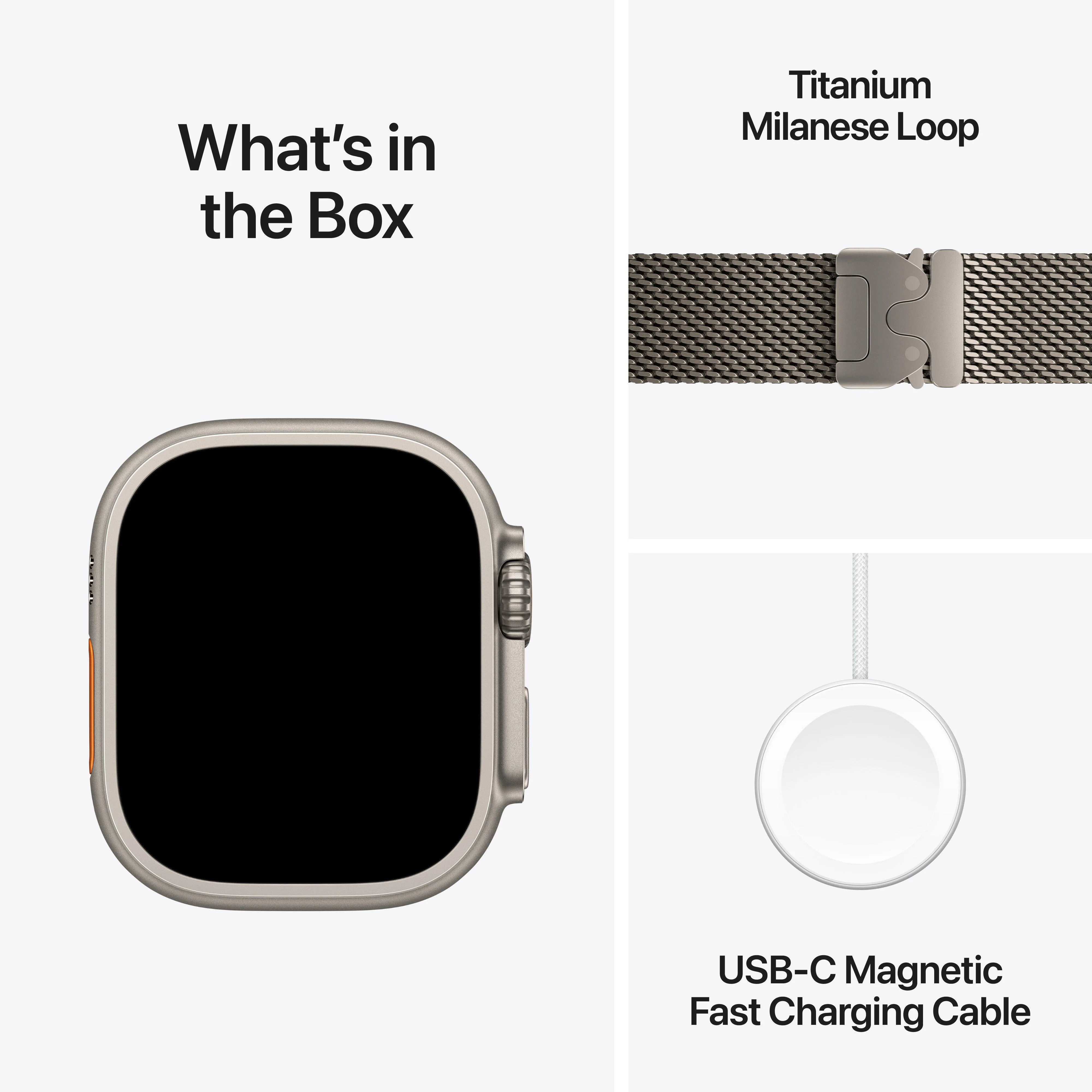 Apple Watch Ultra 3 GPS + Cellular 49mm Natural Titanium Case with Natural Titanium Milanese Loop - Medium - Image 7