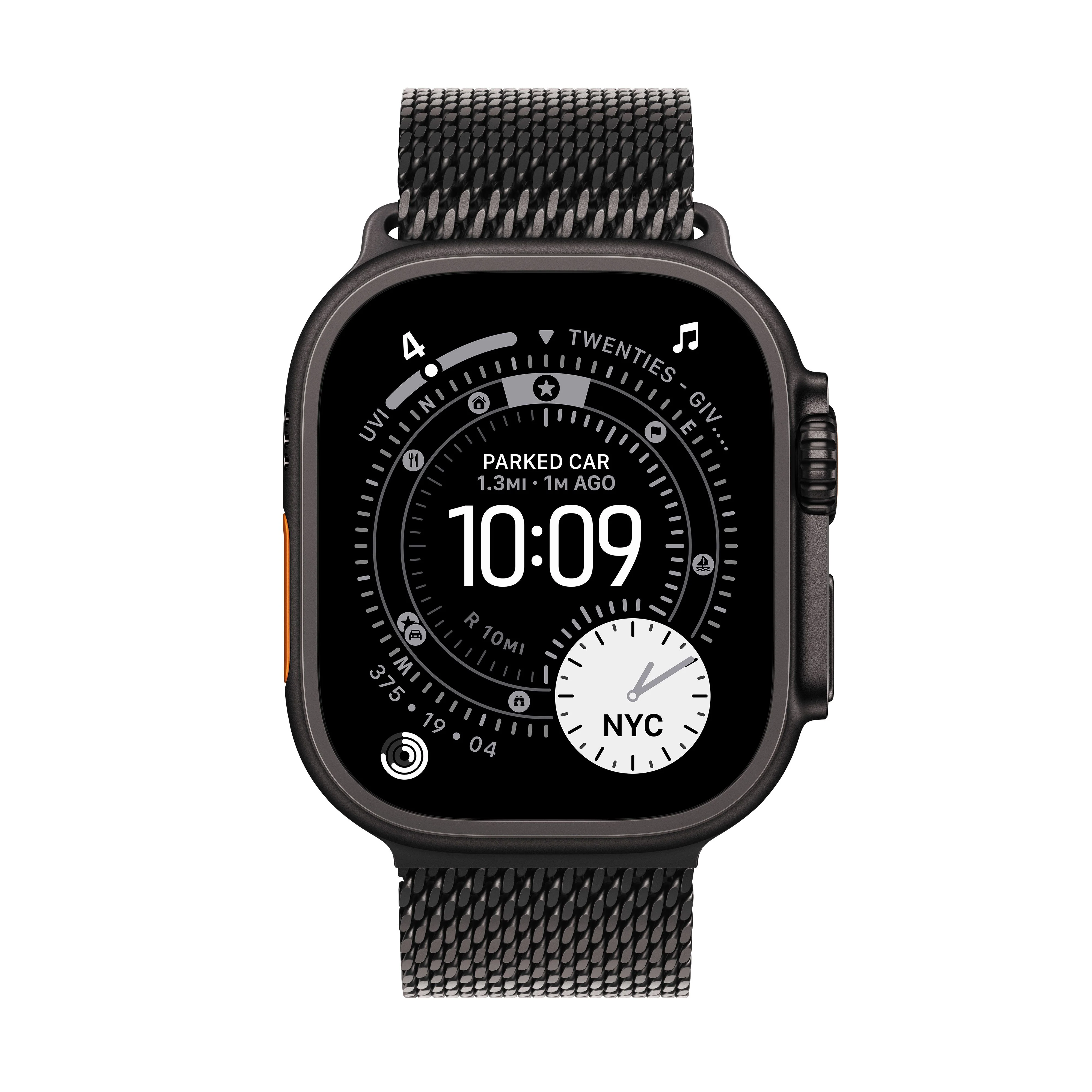 Apple Watch Ultra 3 GPS + Cellular 49mm Black Titanium Case with Black Titanium Milanese Loop - Small - Image 2