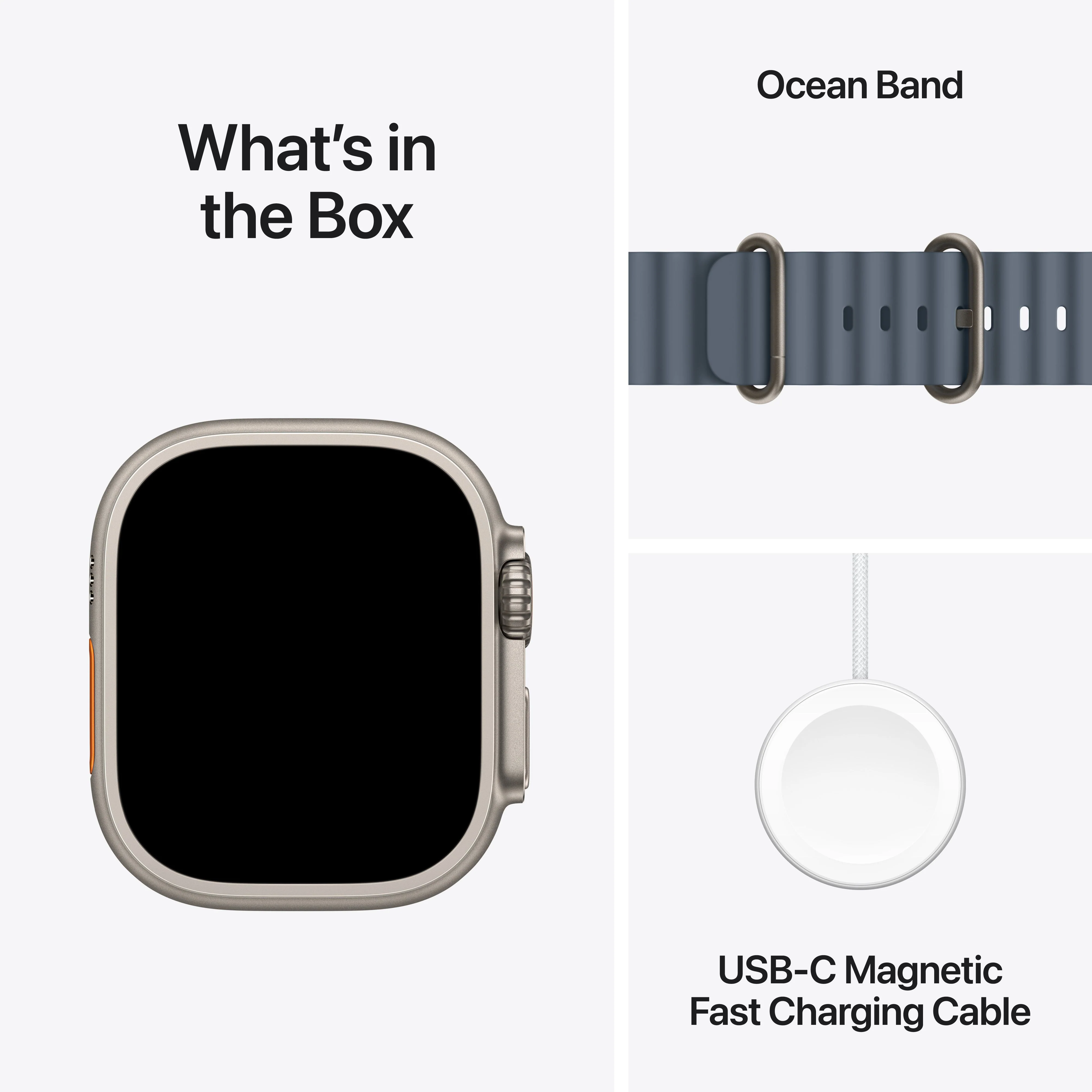 Apple Watch Ultra 3 GPS + Cellular 49mm Natural Titanium Case with Anchor Blue Ocean Band - Image 7