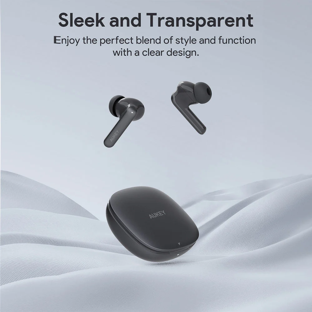 Aukey EP-B2 True Wireless Earbuds With Adaptive Hybrid ANC BT5.4 (Grey) - Image 6
