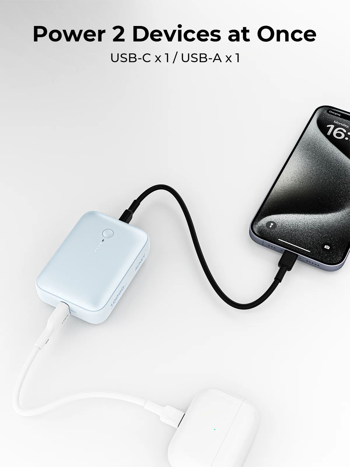Aukey PB-Y55 22.5W Powerbank 10,000mAh (Blue) - Image 5