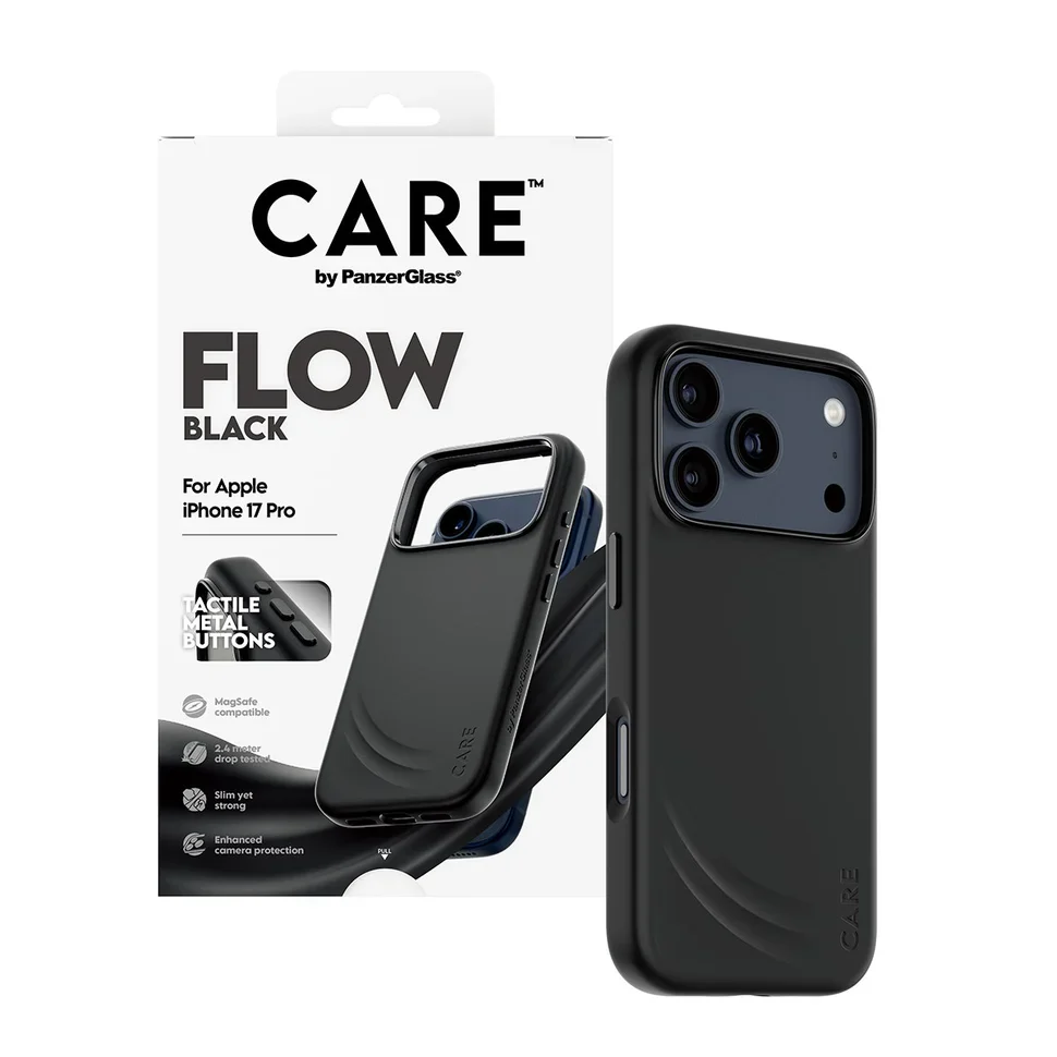 CARE by PanzerGlass® Feature FLOW Case Black with MagSafe iPhone 17 Pro - Image 5