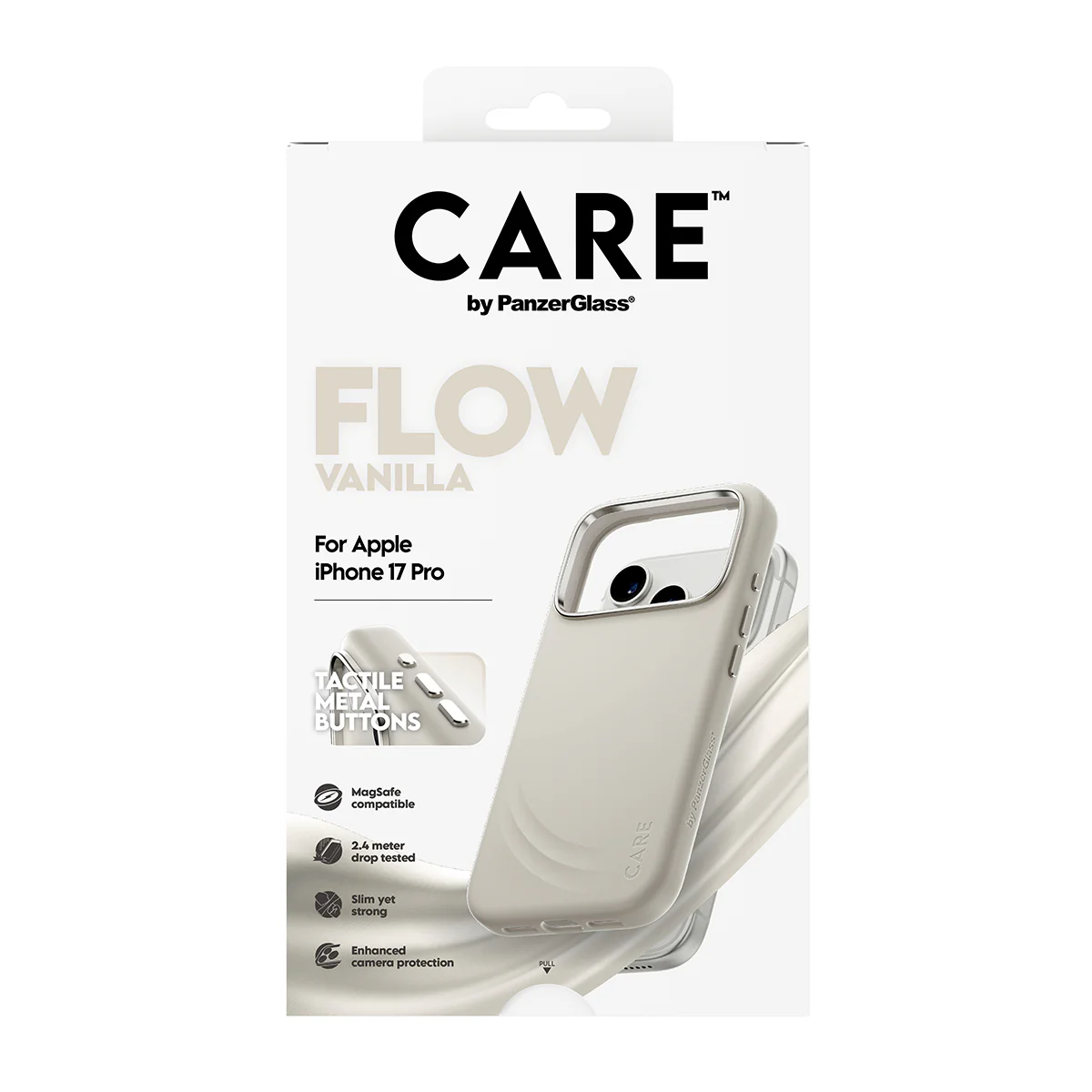CARE by PanzerGlass® Feature FLOW Case Vanilla with MagSafe iPhone 17 Pro - Image 4