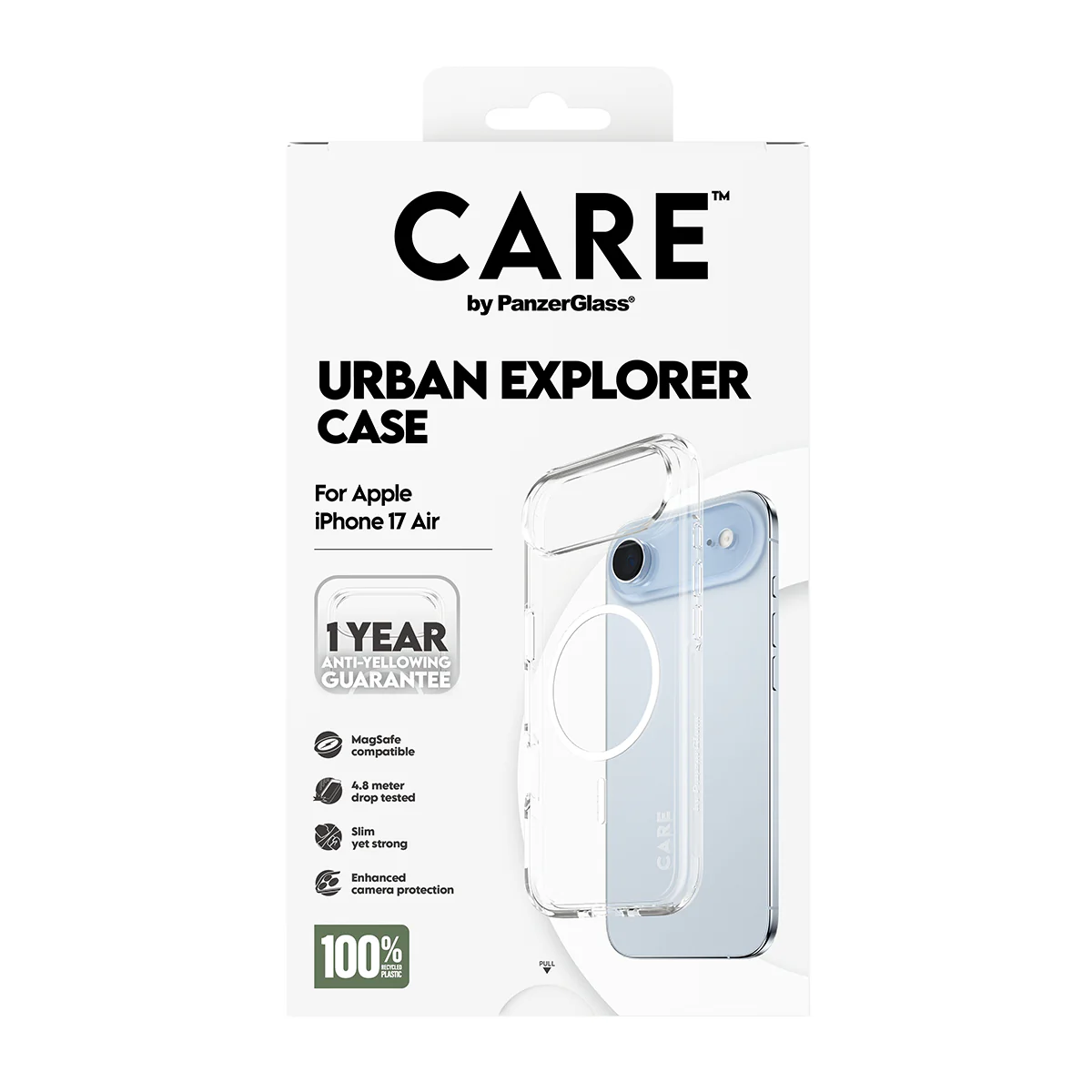 CARE by PanzerGlass® Flagship Case Transparent Urban Explorer with White MagSafe iPhone Air - Image 4