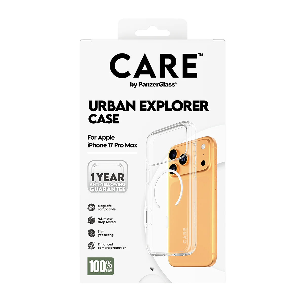 CARE by PanzerGlass® Flagship Case Transparent Urban Explorer with White MagSafe iPhone 17 Pro Max - Image 4