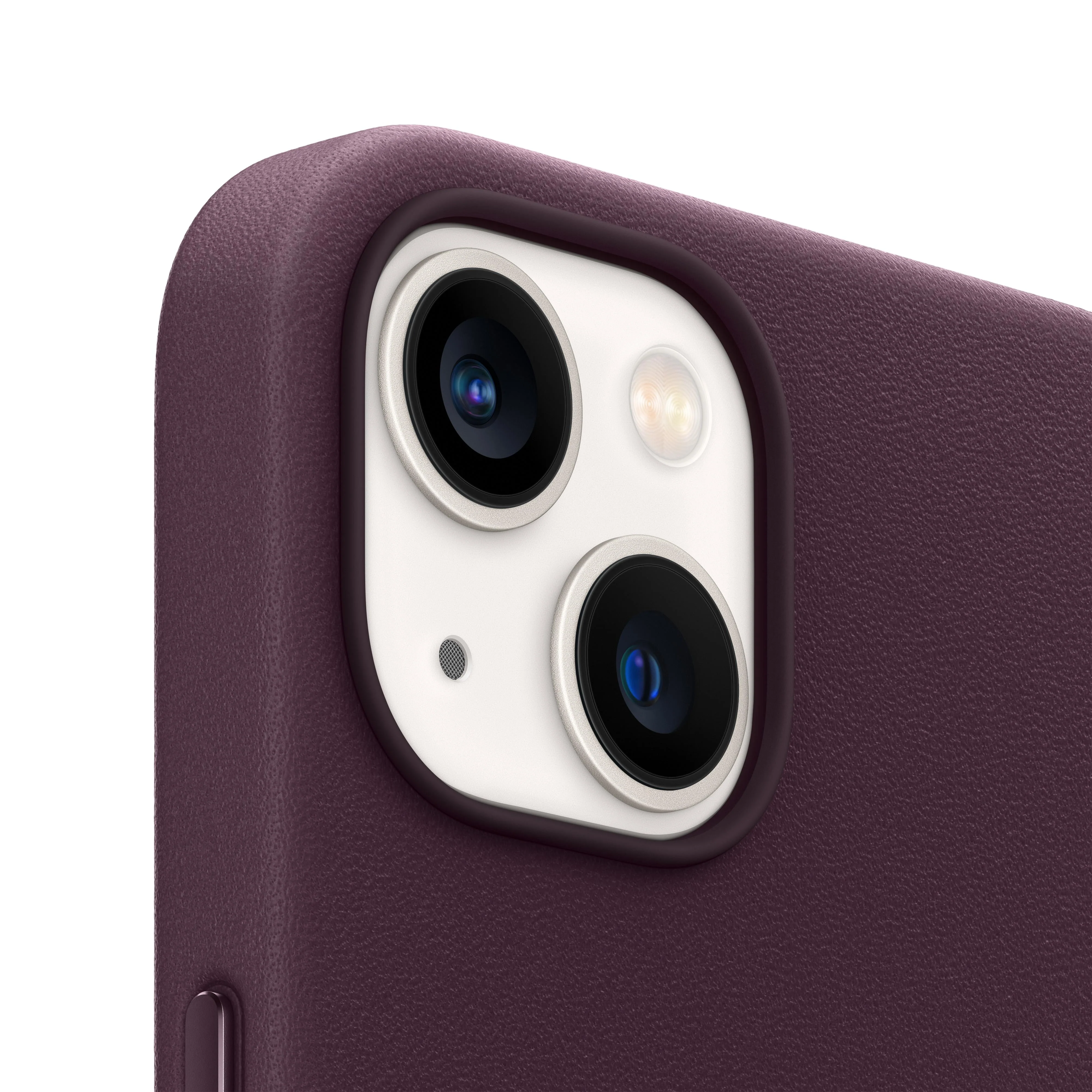 iPhone 13 Leather Case with MagSafe - Dark Cherry - Image 3