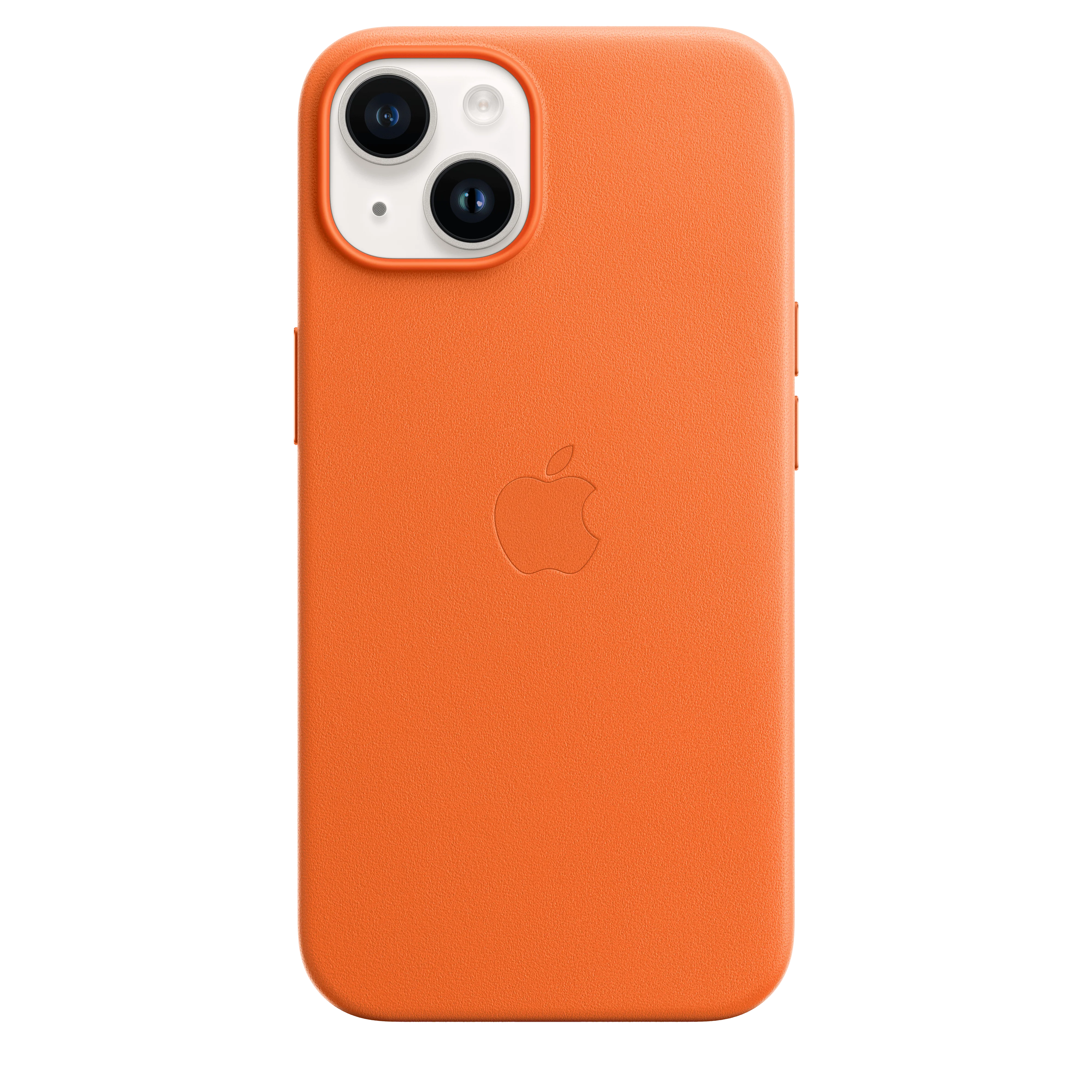 iPhone 14 Leather Case with MagSafe - Orange - Image 4